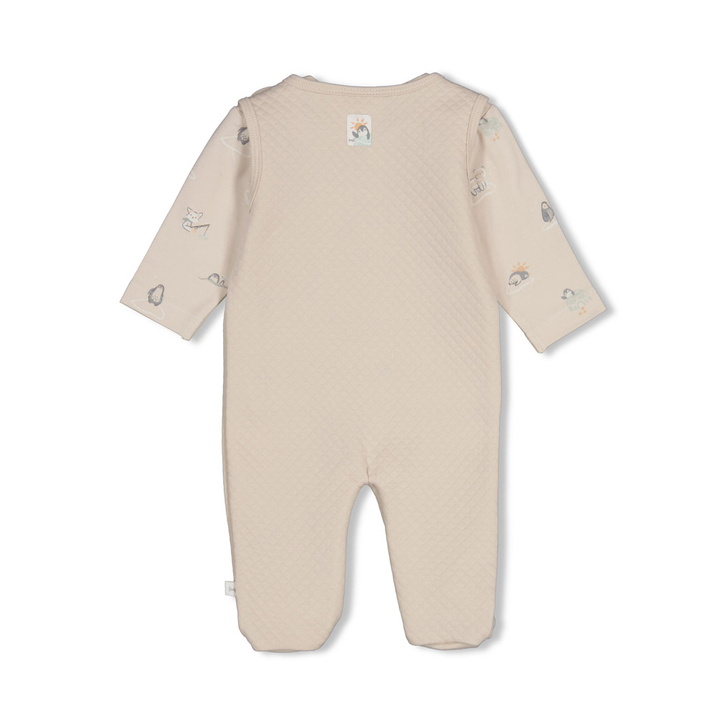 Strampler, FEETJE, Beige – Besonderheit: Set bestehend aus Strampler und Langarmshirt