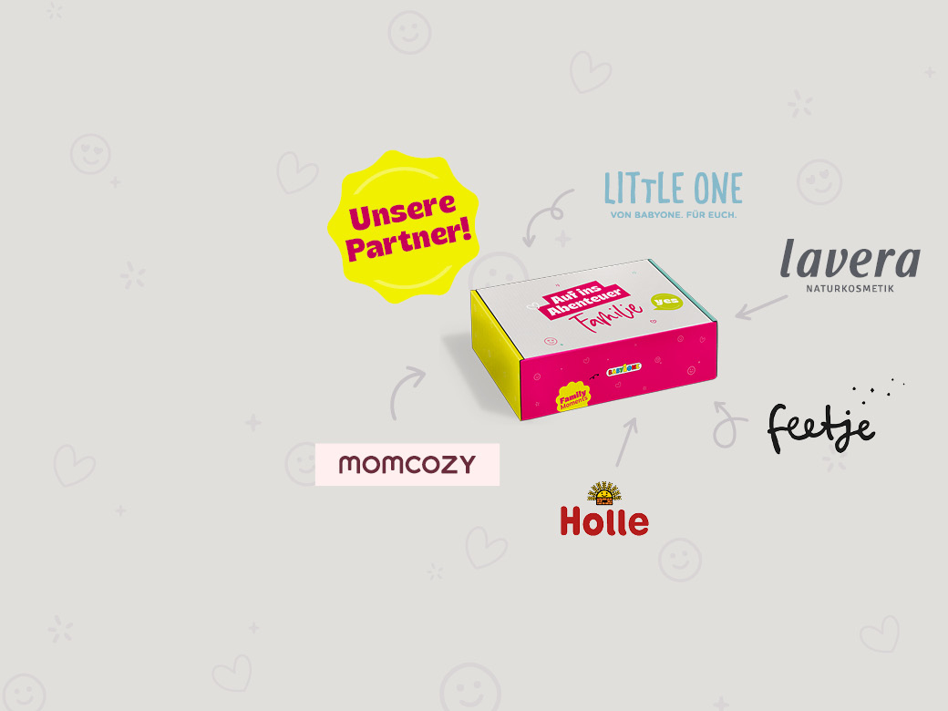 Welcome Box mit den Logos der Kooperationspartner