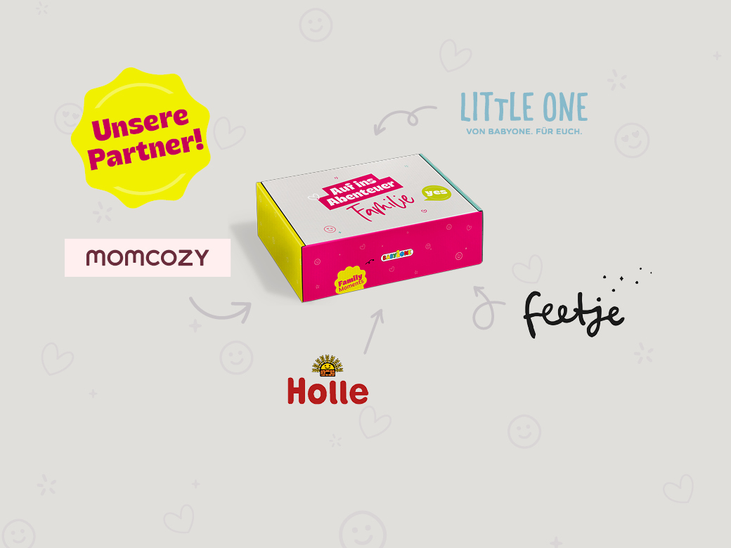 Welcome Box mit den Logos der Kooperationspartner