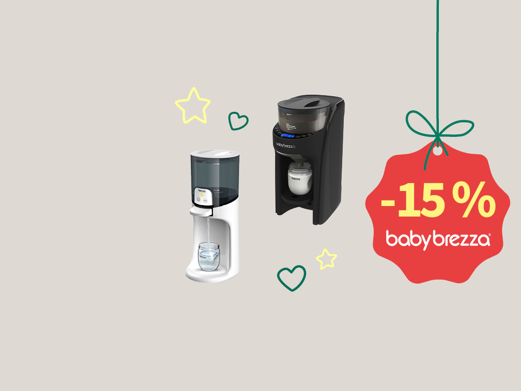 15 % auf babybrezza. Nahrungszubereiter abgebildet.