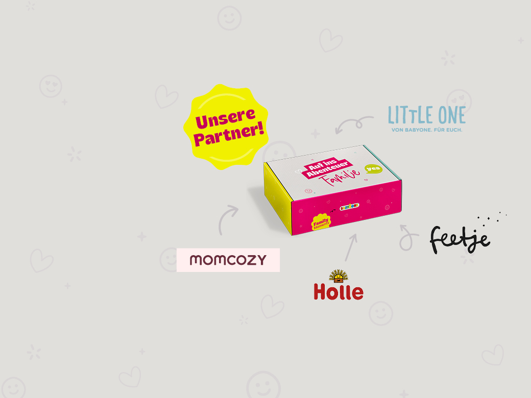 Welcome Box mit den Logos der Kooperationspartner