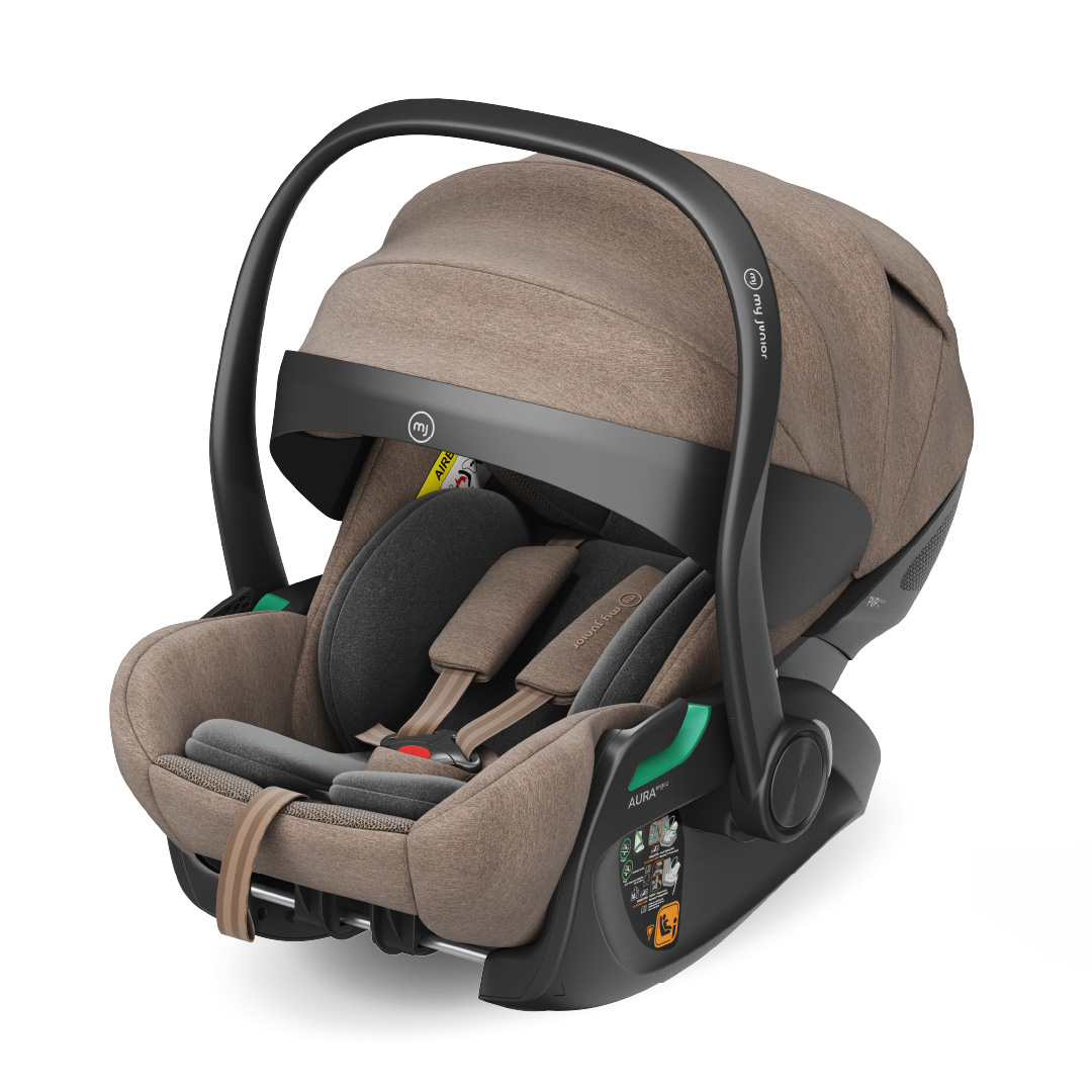 Babyschalen 0-13 kg, Gruppe 0+, My junior, Beige – Besonderheit: 3 Liegepositionen & 5-fach verstellbare Kopfstütze