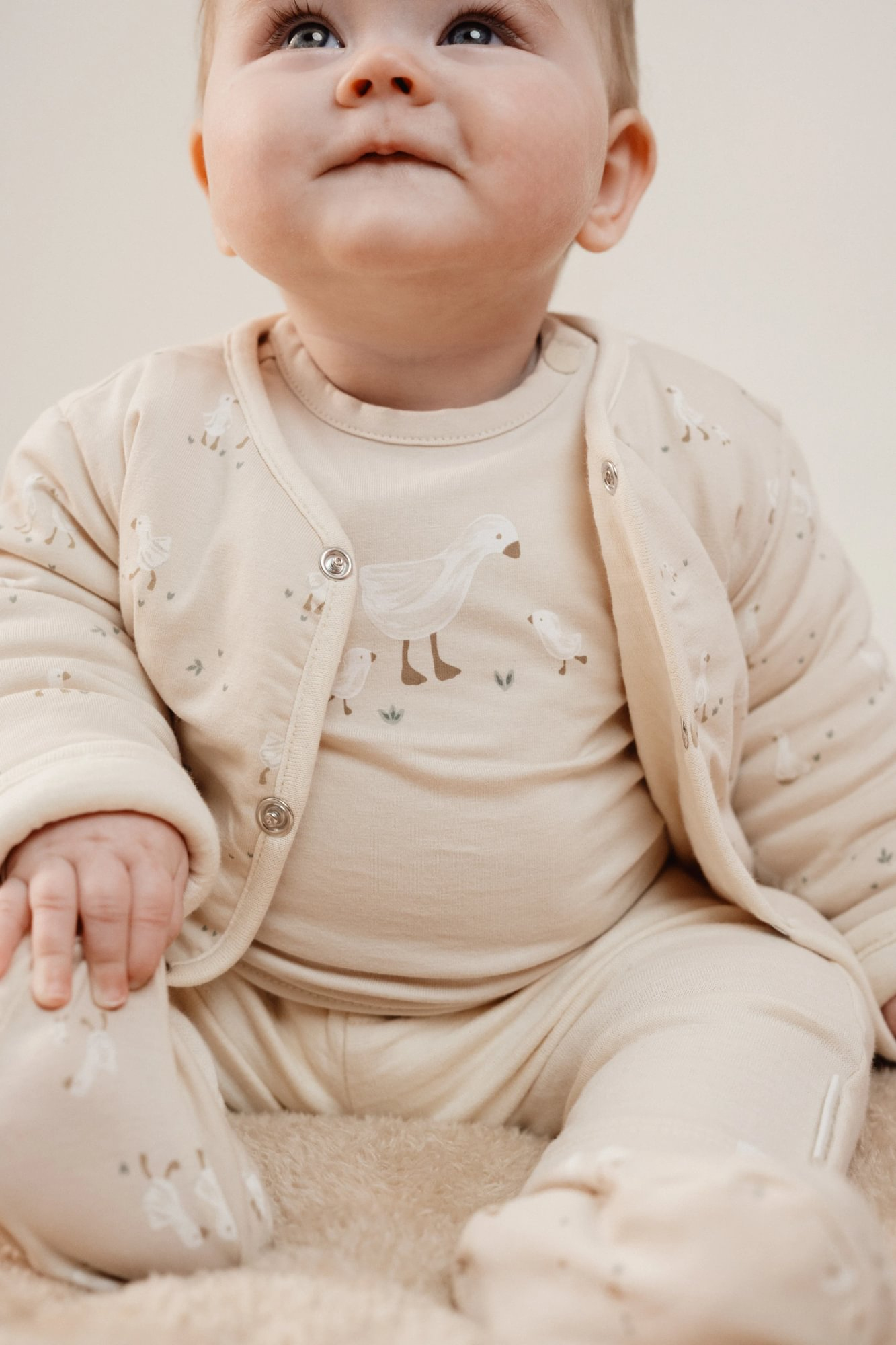 Wendejacken, LITTLE DUTCH, Beige – Besonderheit: hochwertiger Bio-Baumwoll-Mix