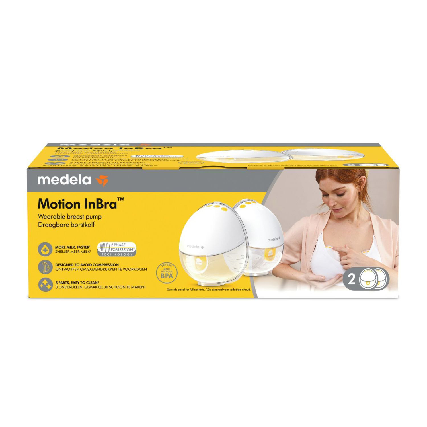 Hands Free Milchpumpen, medela, Transparent – Produktansicht