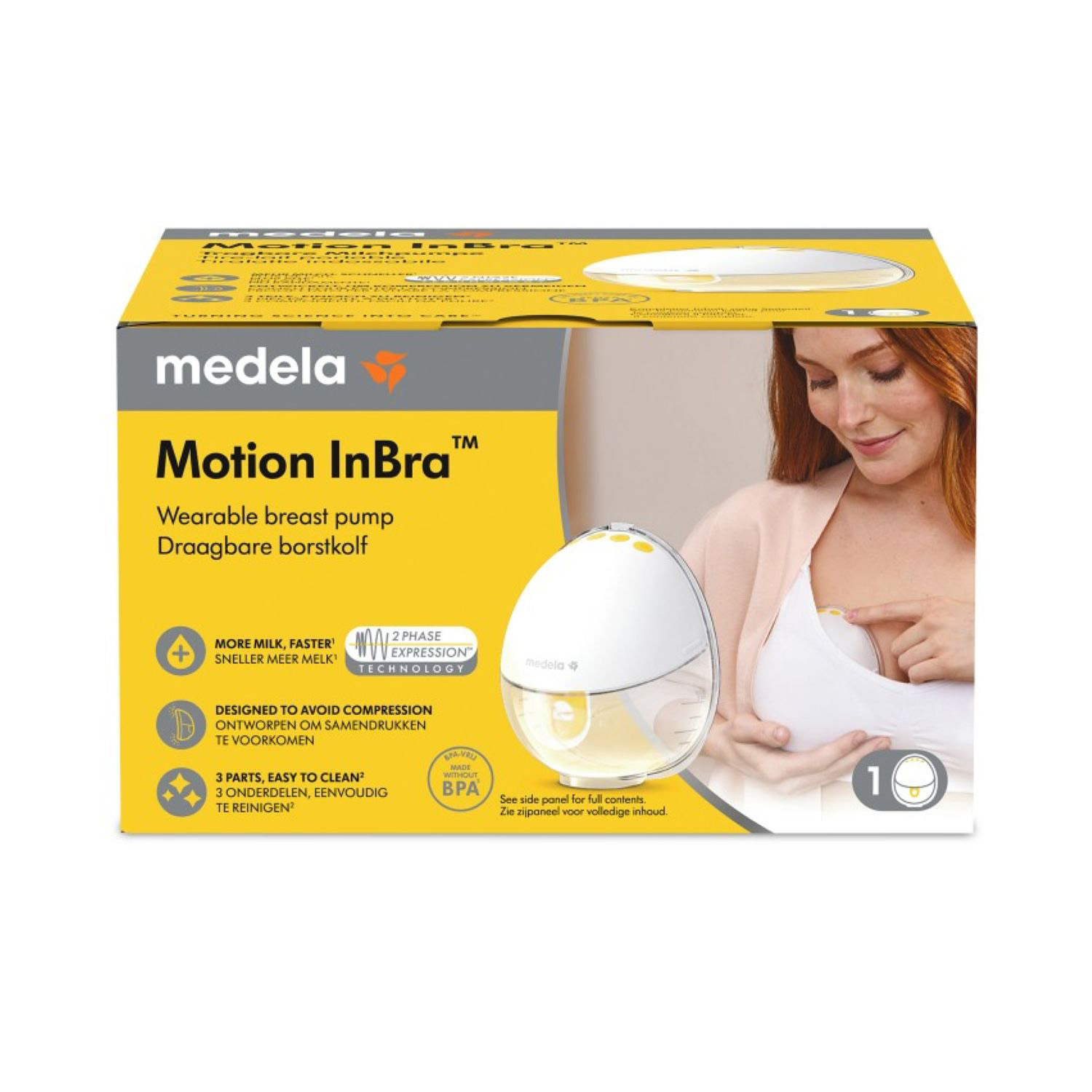 Hands Free Milchpumpen, medela, Transparent – Produktansicht