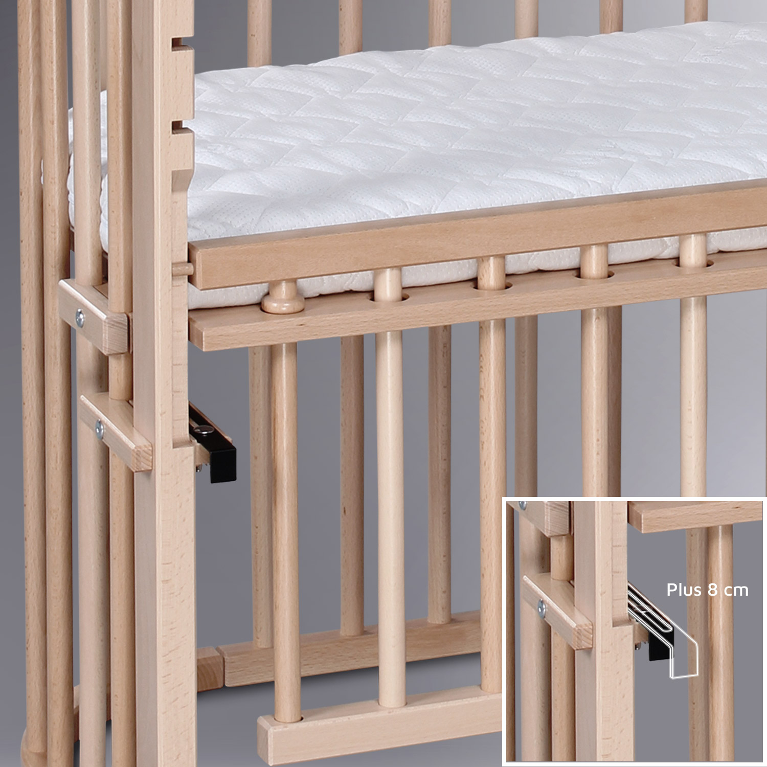 Beistellbetten, babybay, Braun – Produktansicht