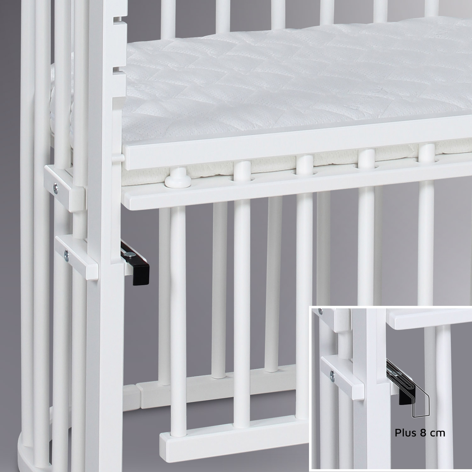 Beistellbetten, babybay, Weiß – Produktansicht