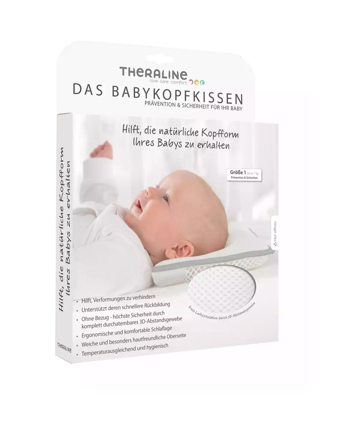 Komfortkissen, THERALINE, Weiß – Produktansicht