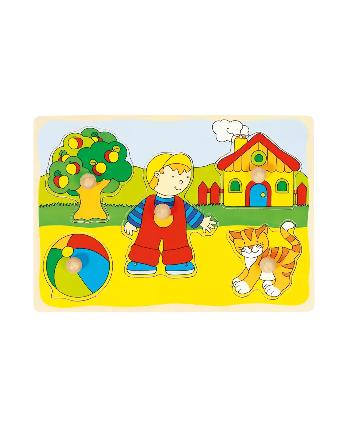 Holzpuzzle, goki, Mehrfarbig – Produktansicht