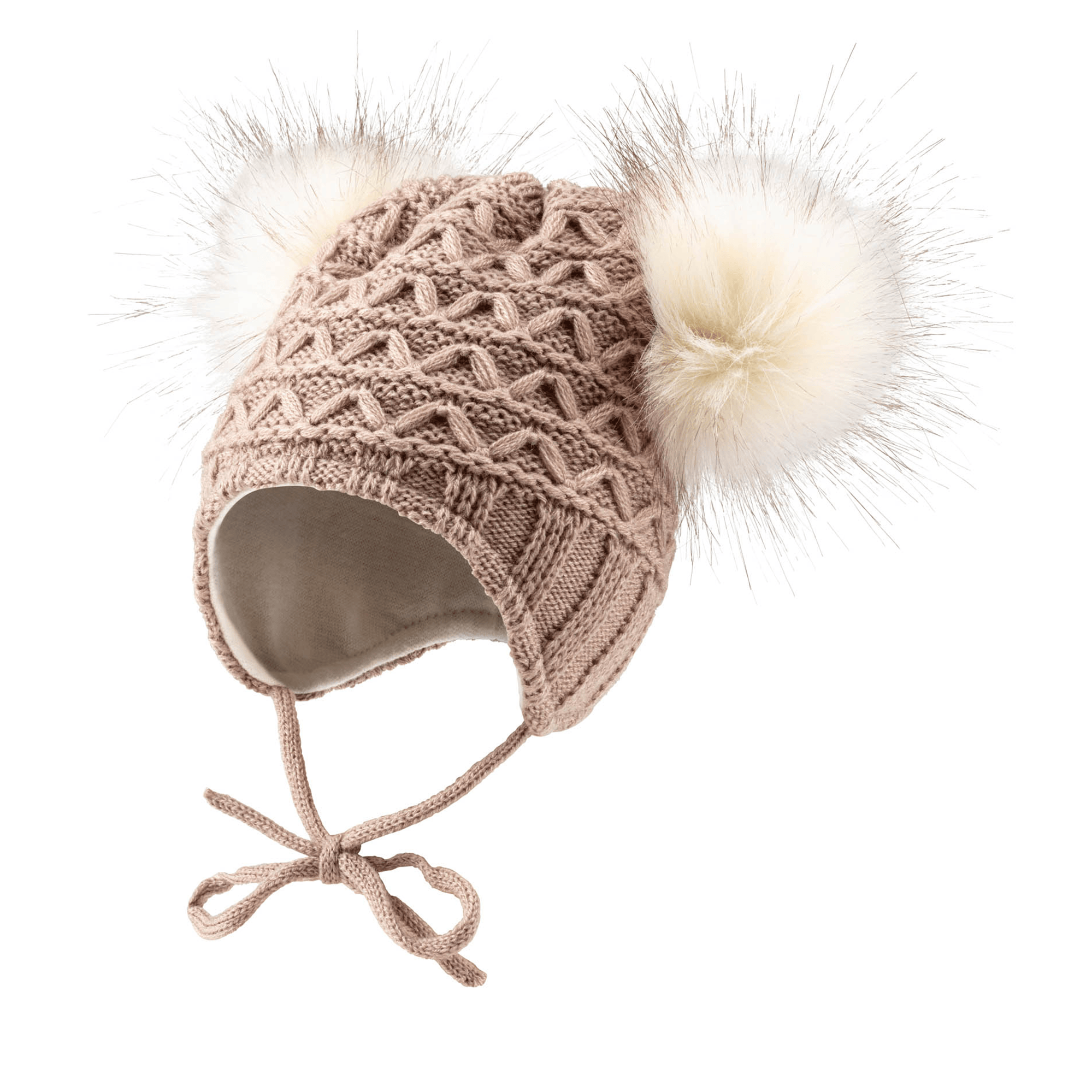 Strickmützen, Sterntaler, Beige – Besonderheit: Futter aus 97% Baumwolle