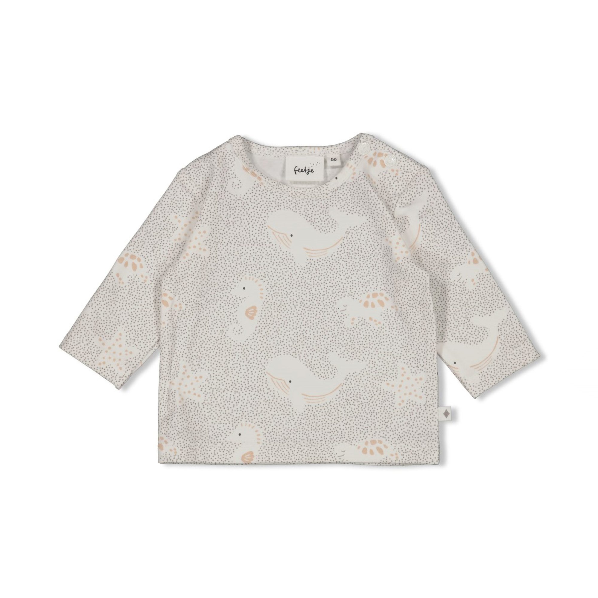 Langarmshirts, FEETJE, Grau – Besonderheit: aus 92% Baumwolle