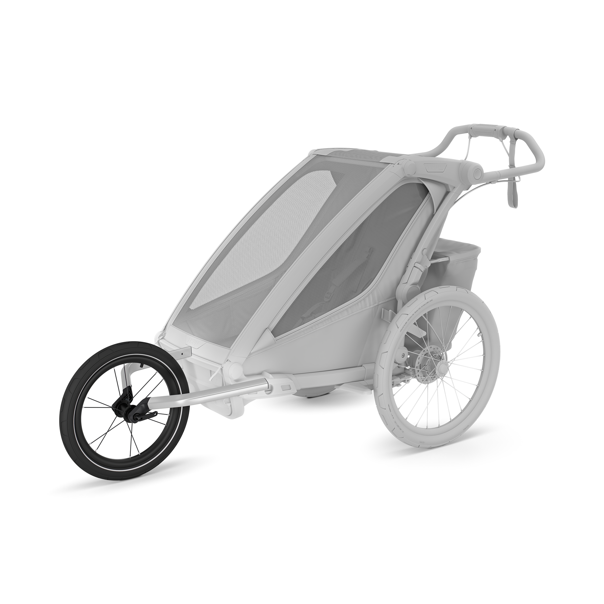 Fahrradanhänger Zubehör, THULE, Schwarz – Besonderheit: Jogging-Set für einen Multisport-Einzel-Anhänger