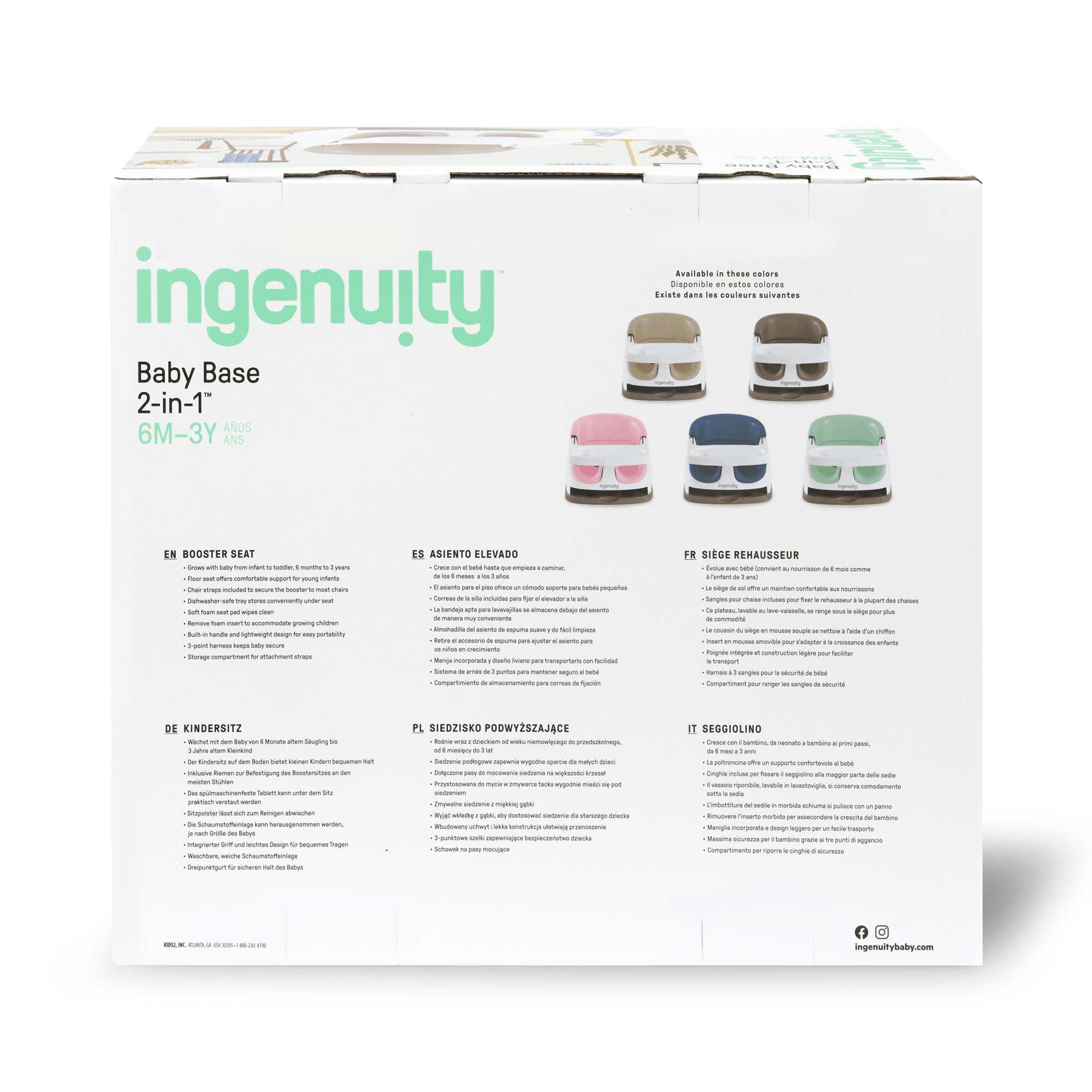 Reisehochstühle, ingenuity, Grün – Produktansicht