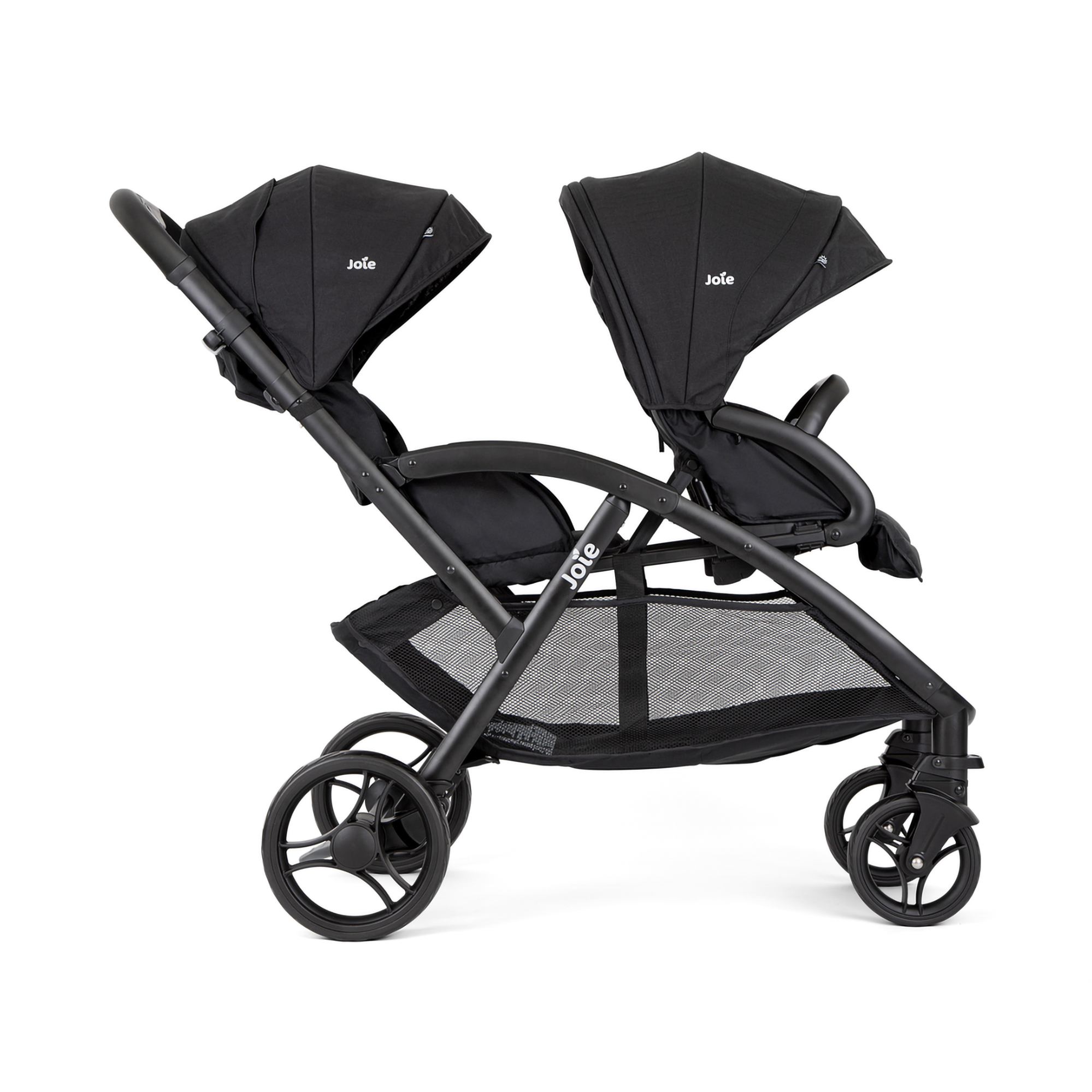 Zwillingswagen & Geschwisterwagen, Joie, Schwarz – Besonderheit: Geschwister-Buggy für zwei Kinder ab Geburt bis 15 kg