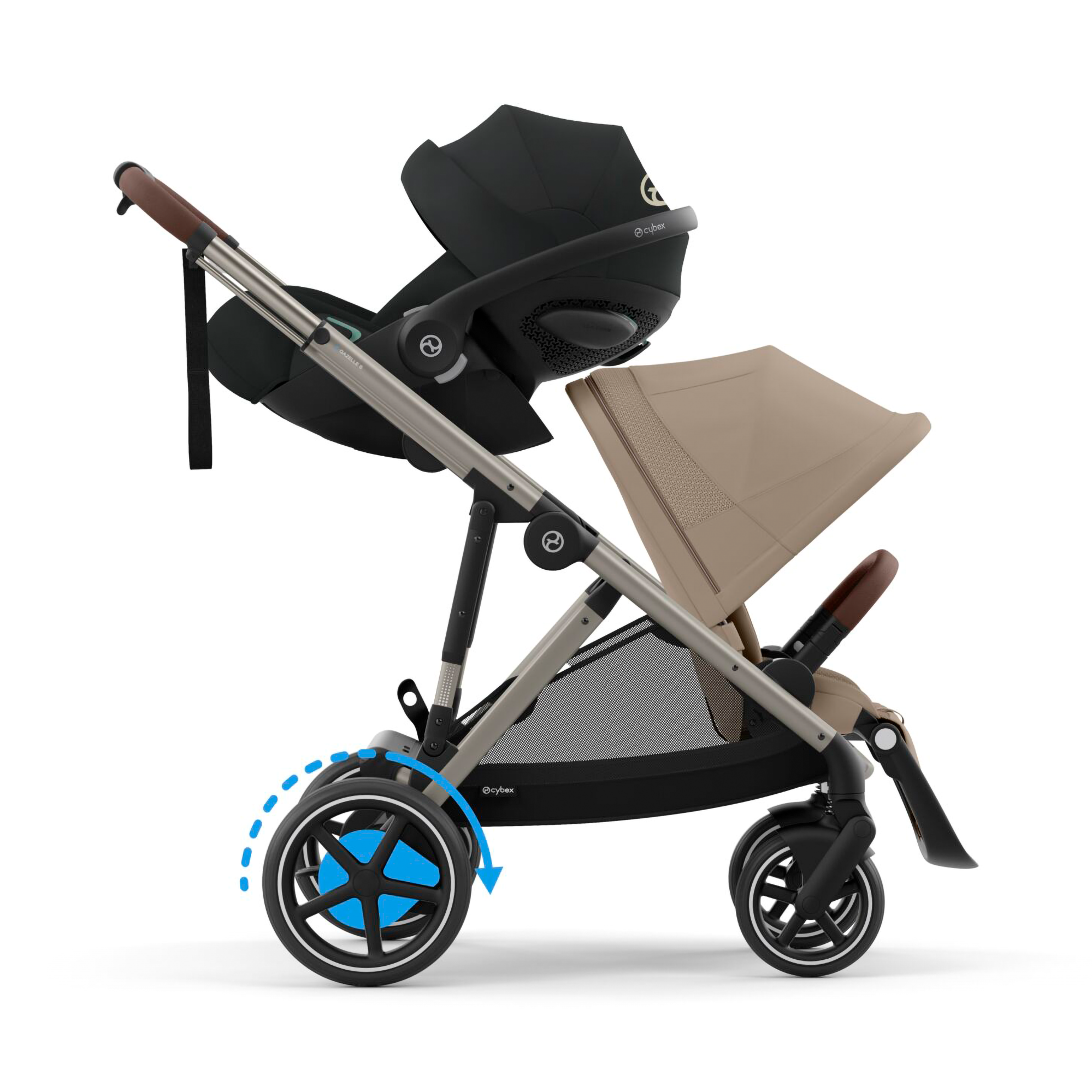 Kombi-Kinderwagen, cybex, Beige – Produktansicht
