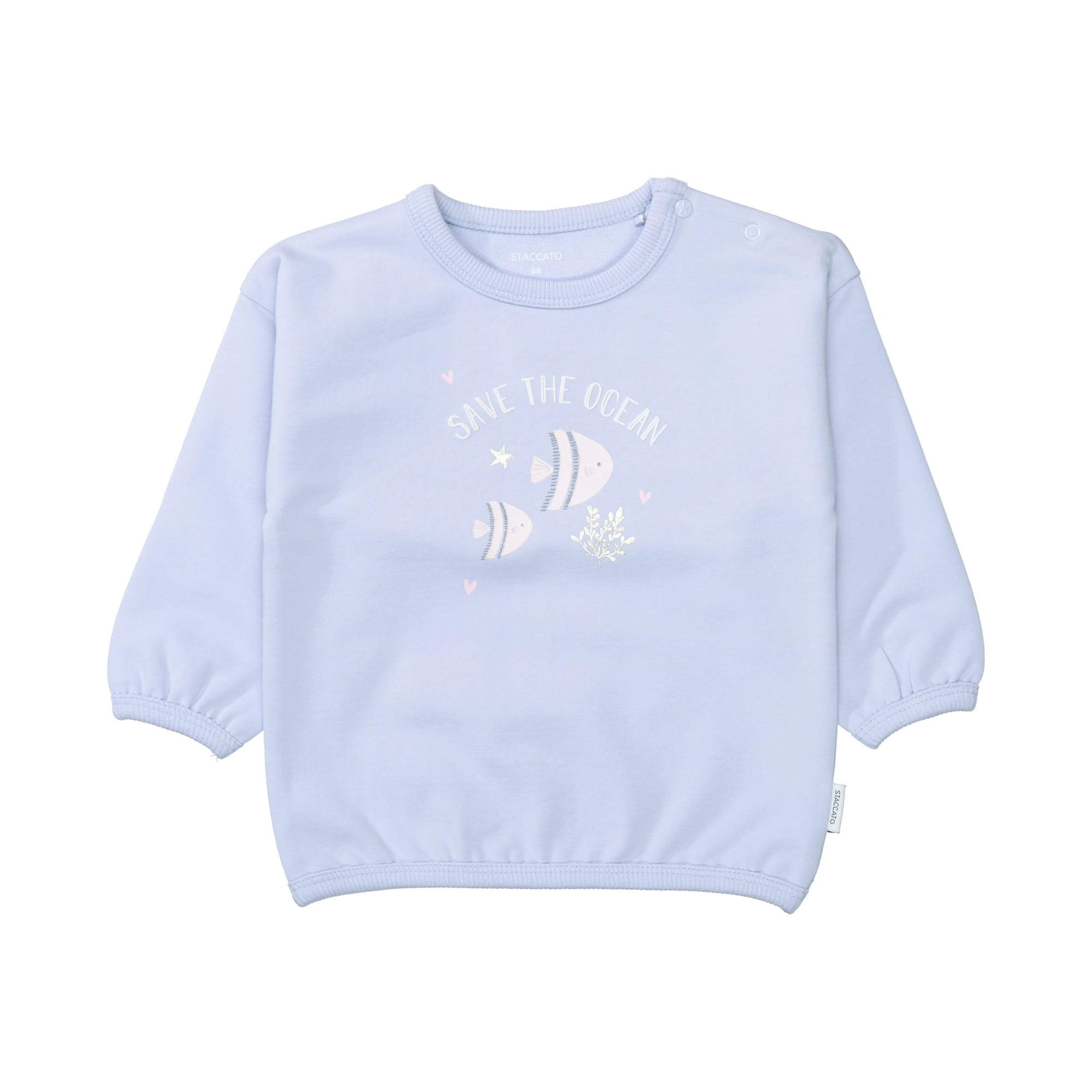 Pullover & Sweatshirts, STACCATO, Blau – Besonderheit: aus 95% Baumwolle