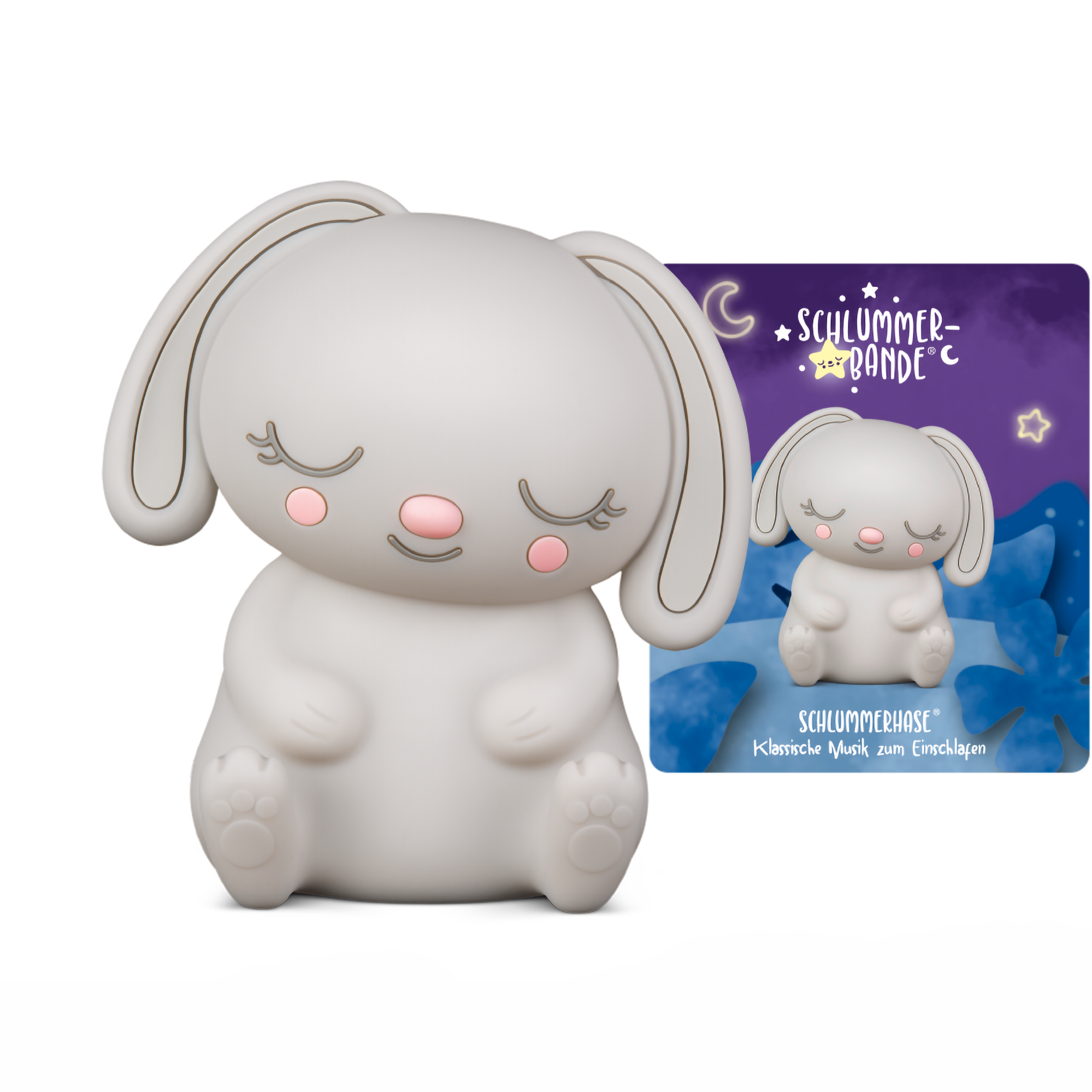 Tonies® Figuren, tonies, Grau – Besonderheit: vorinstallierte Einschlafmelodien “Gute Nacht, Schlummerhase”