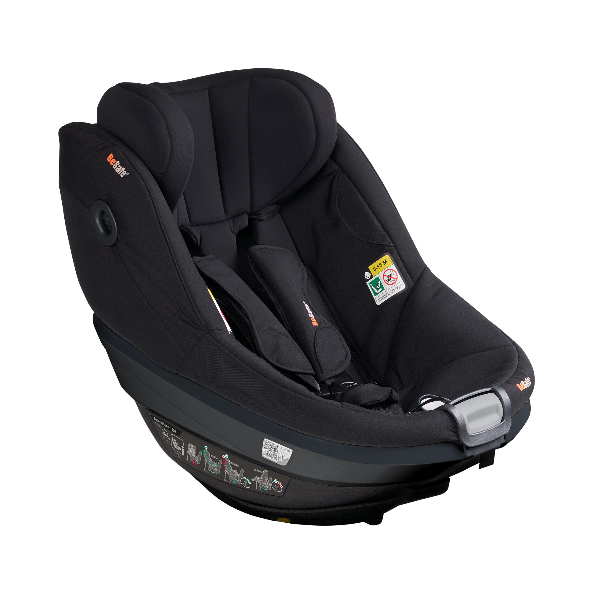 Reboarder 0-18 kg, Gruppe 0+/1, BeSafe, Schwarz – Produktansicht