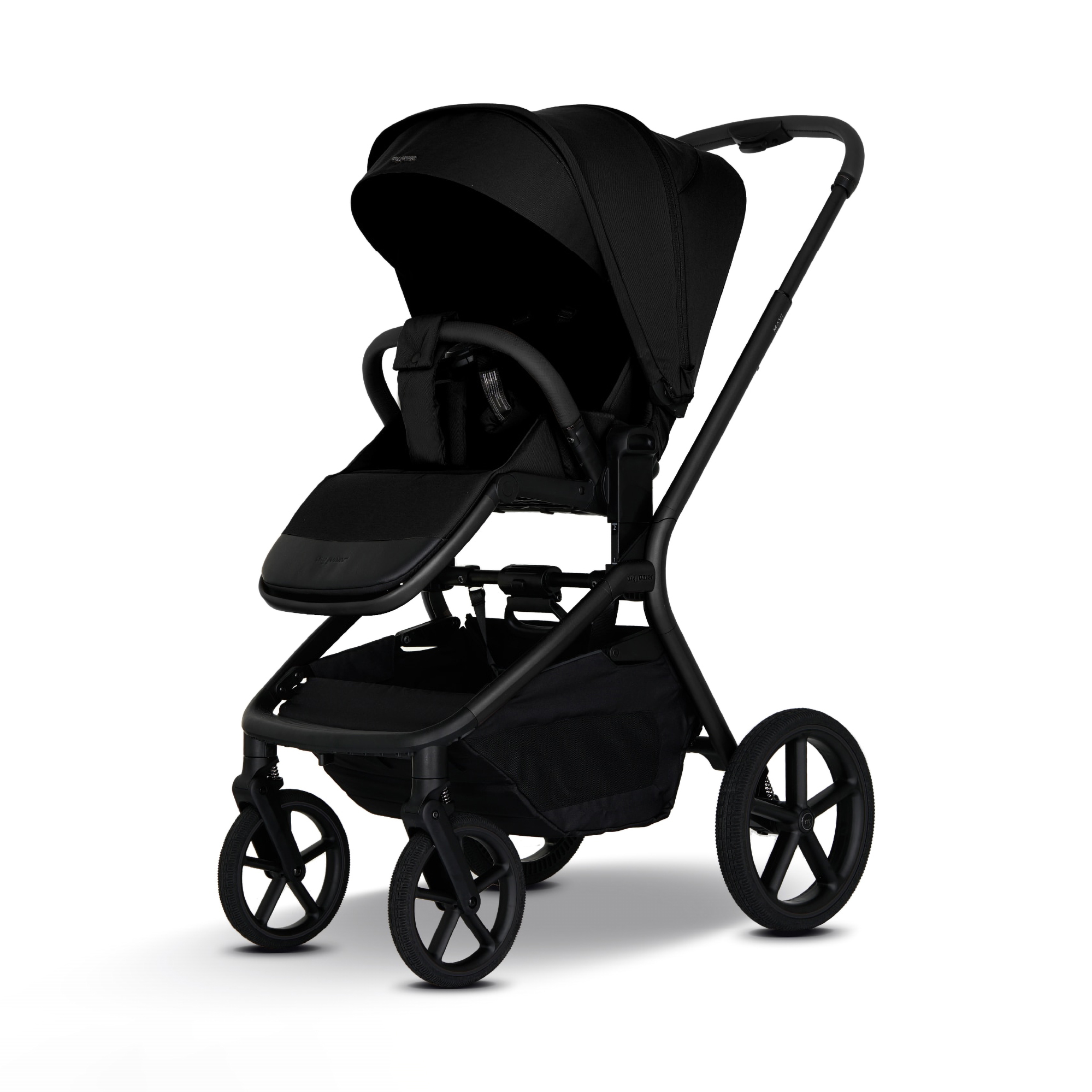Kombi-Kinderwagen, My junior, Schwarz – Besonderheit: flexible Sitzhöhe