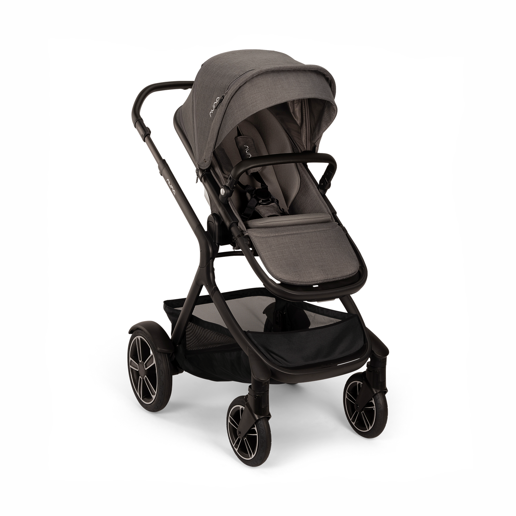 Kombi-Kinderwagen, nuna, Grau – Besonderheit: Kinderwagen – geeignet ab 6 Monate bis ca. 5 Jahre (22 kg)
