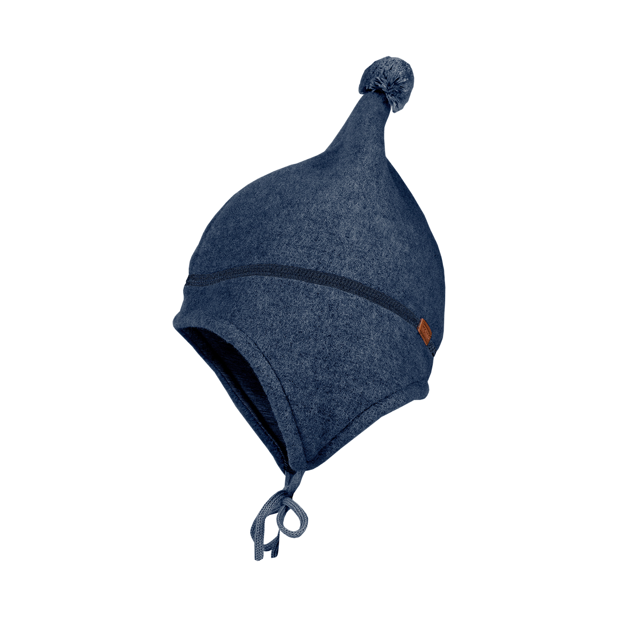 Wollfleece Mützen, MaxiMo, Blau – Besonderheit: Wollfleece aus 100% Merinowolle und Jerseyfutter aus Bio-Baumwolle