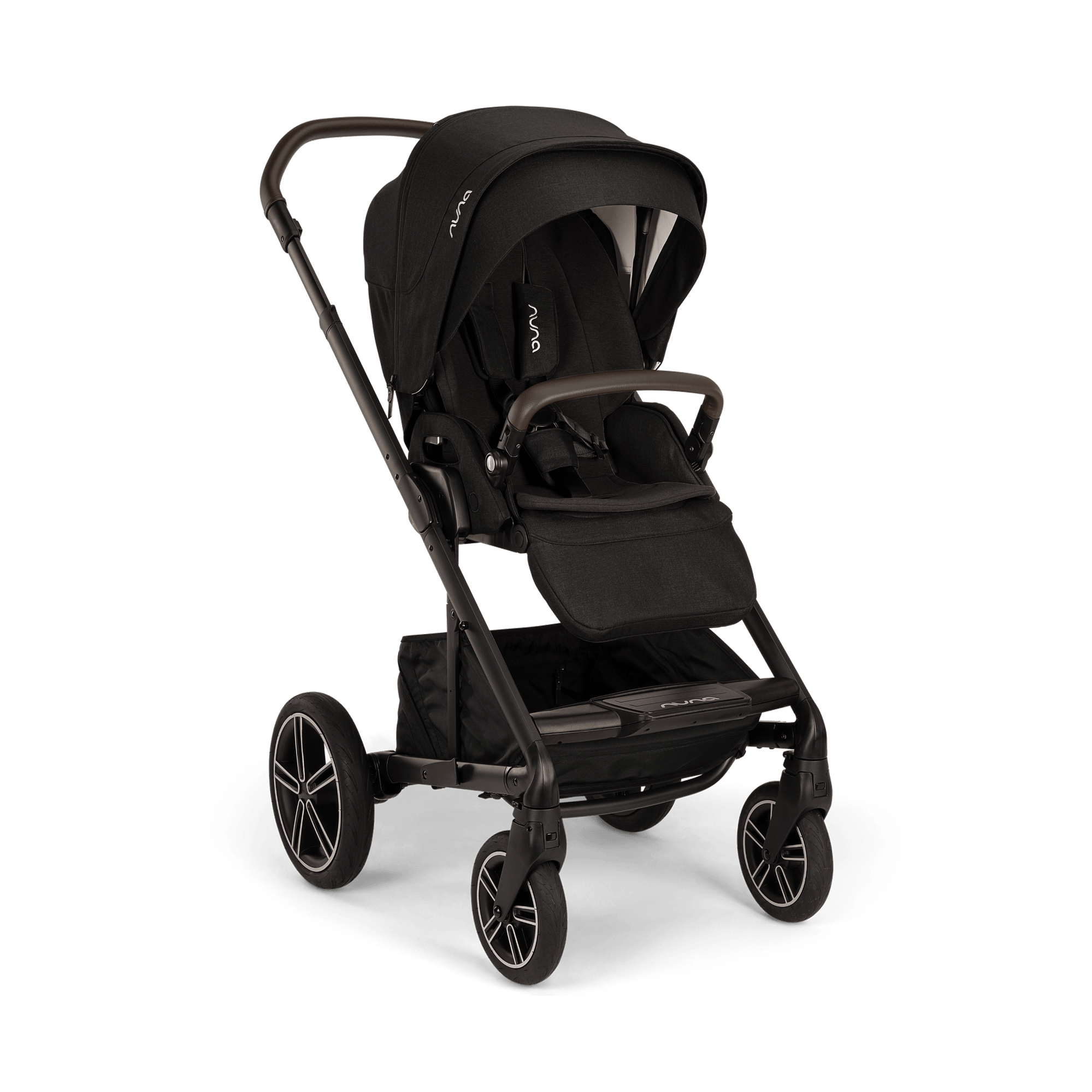 Kinderwagen schwarz, nuna, Schwarz – Besonderheit: einfaches Zusammenklappen, Umdrehen des Sportsitzes oder Wechsel auf Babywannen- oder Autositzmodus
