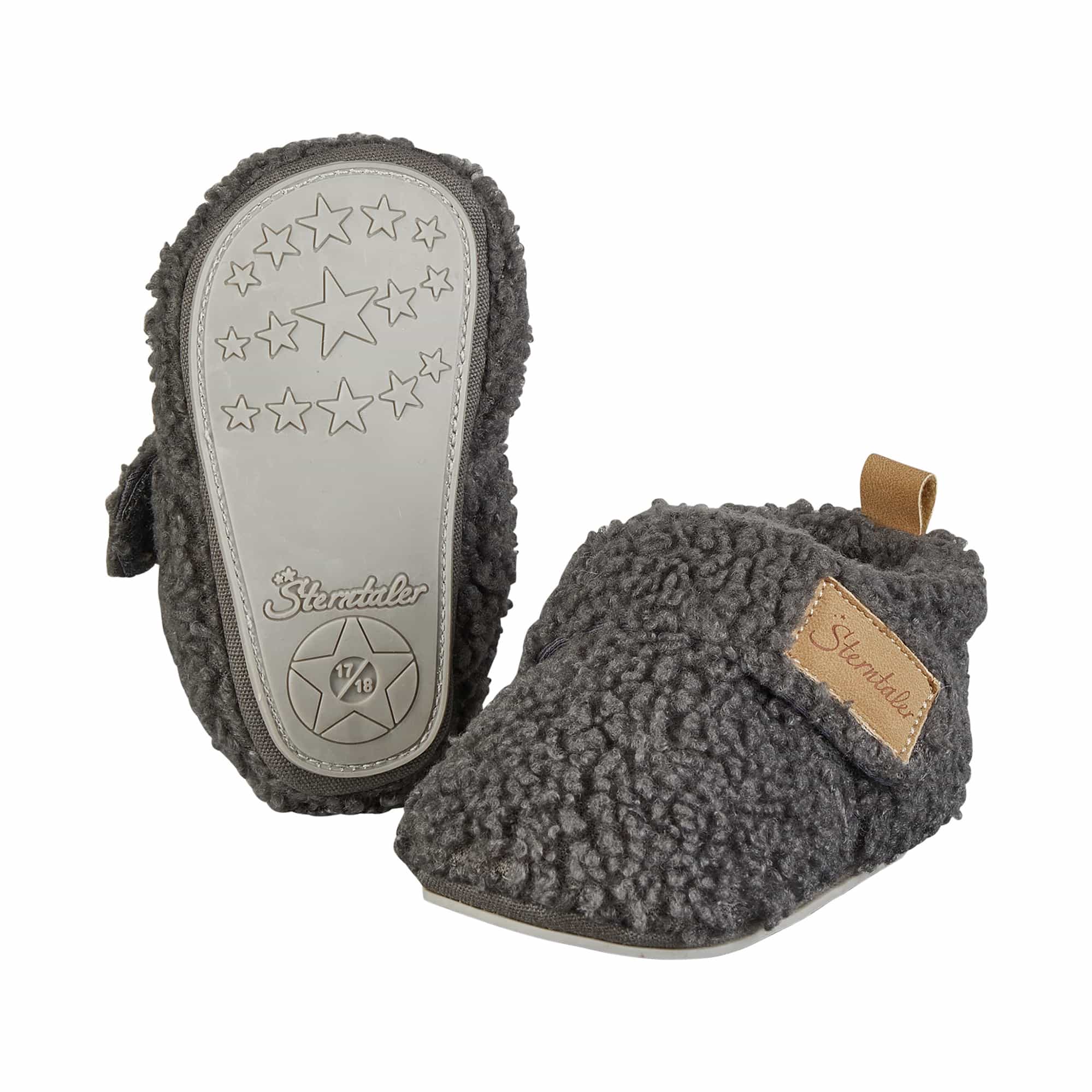 Krabbelschuhe, Sterntaler, Grau – Besonderheit: mit rutschfester Sohle