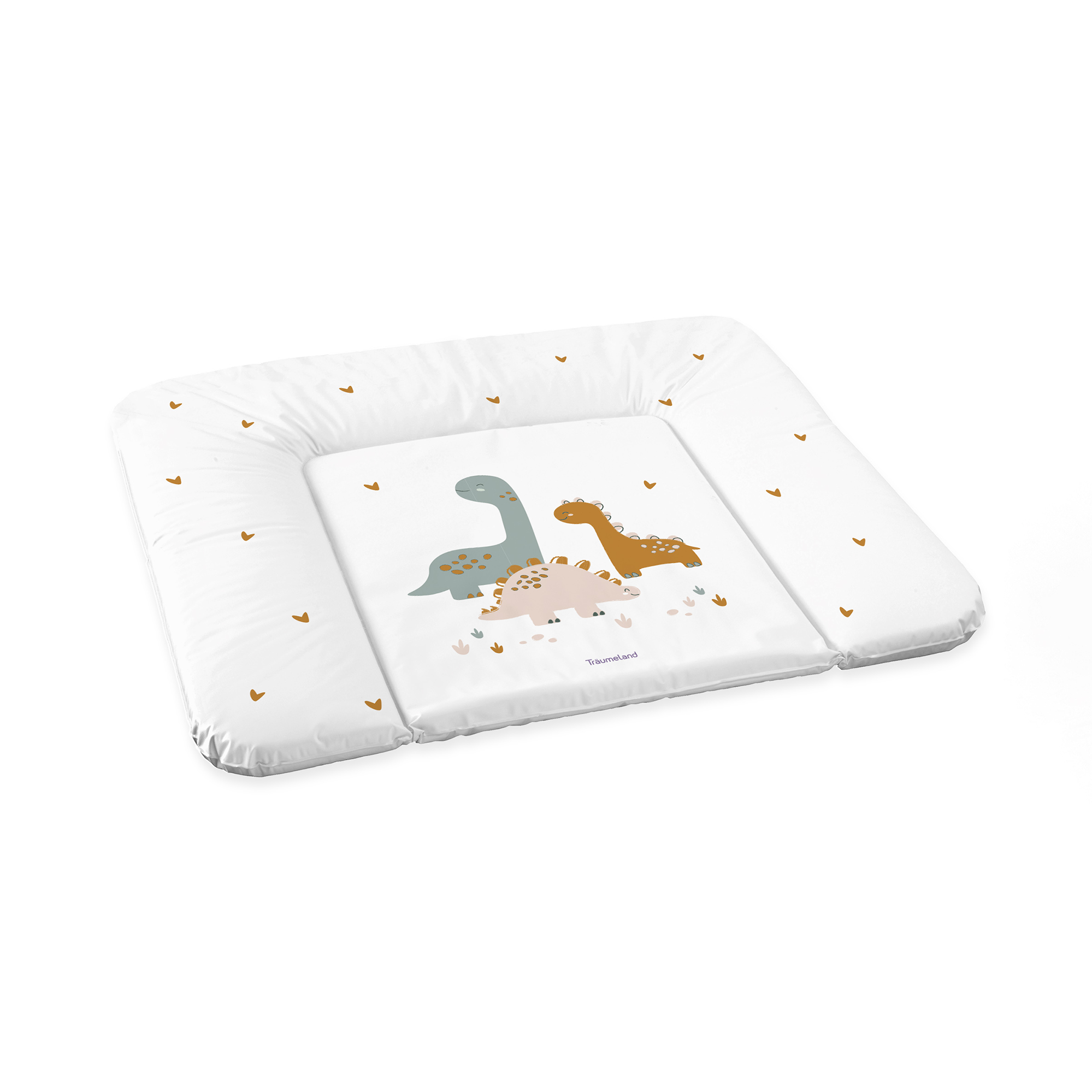 Wickelunterlagen, Träumeland, Weiß – Besonderheit: 85 x 75 cm große Wickelauflage mit niedlichen Dinosauriern