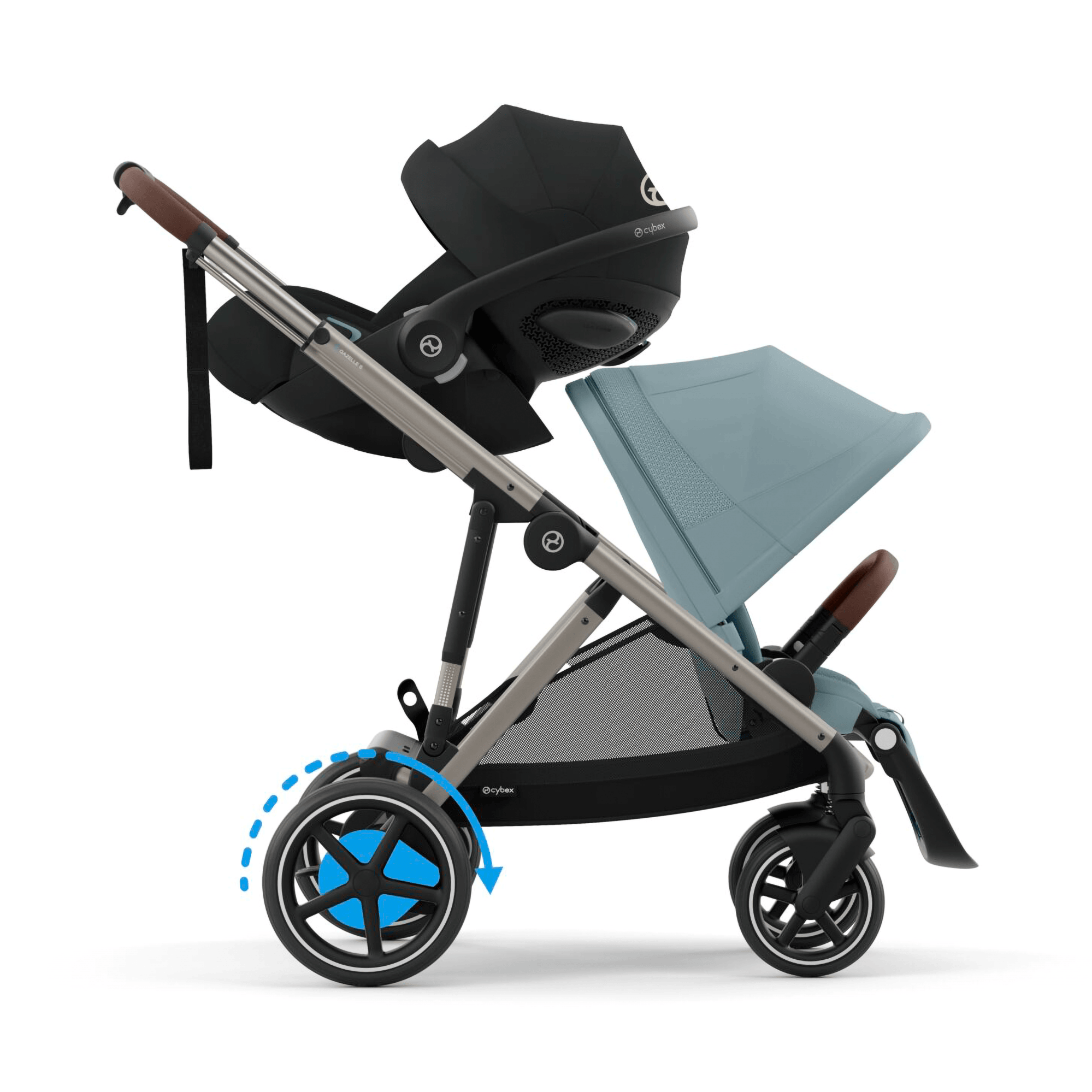 Kombi-Kinderwagen, cybex, Blau – Produktansicht