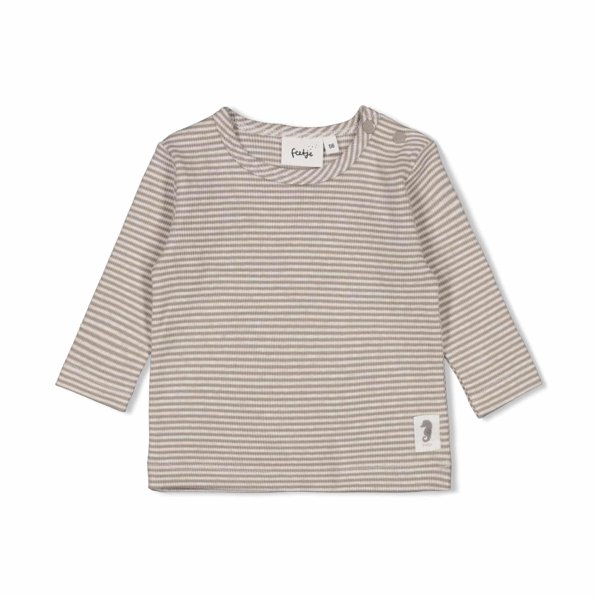 Langarmshirts, FEETJE, Grau – Besonderheit: aus 95% Baumwolle