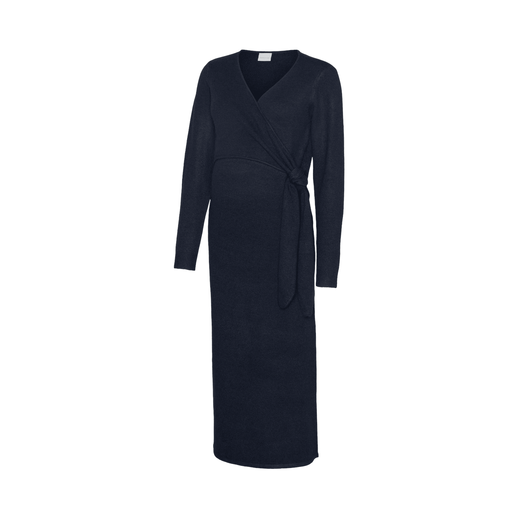 Kleider & Röcke, Mamalicious, Blau – Besonderheit: bequemes Strickkleid in Wickel-Optik