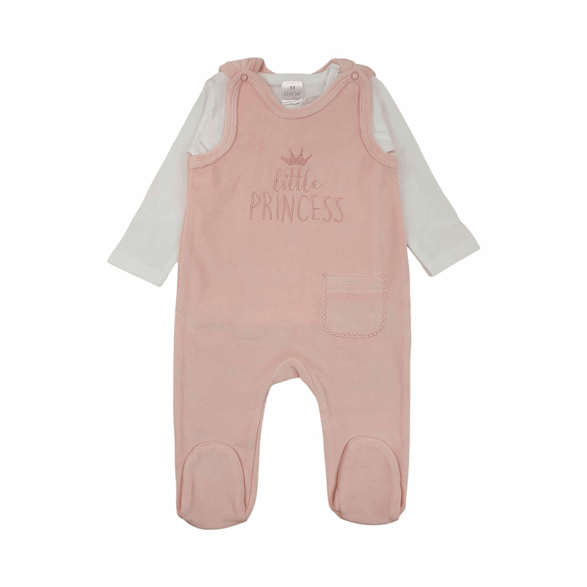 Nicki Strampler, LITTLE ONE, Pink – Besonderheit: Set bestehend aus Strampler und Langarmshirt
