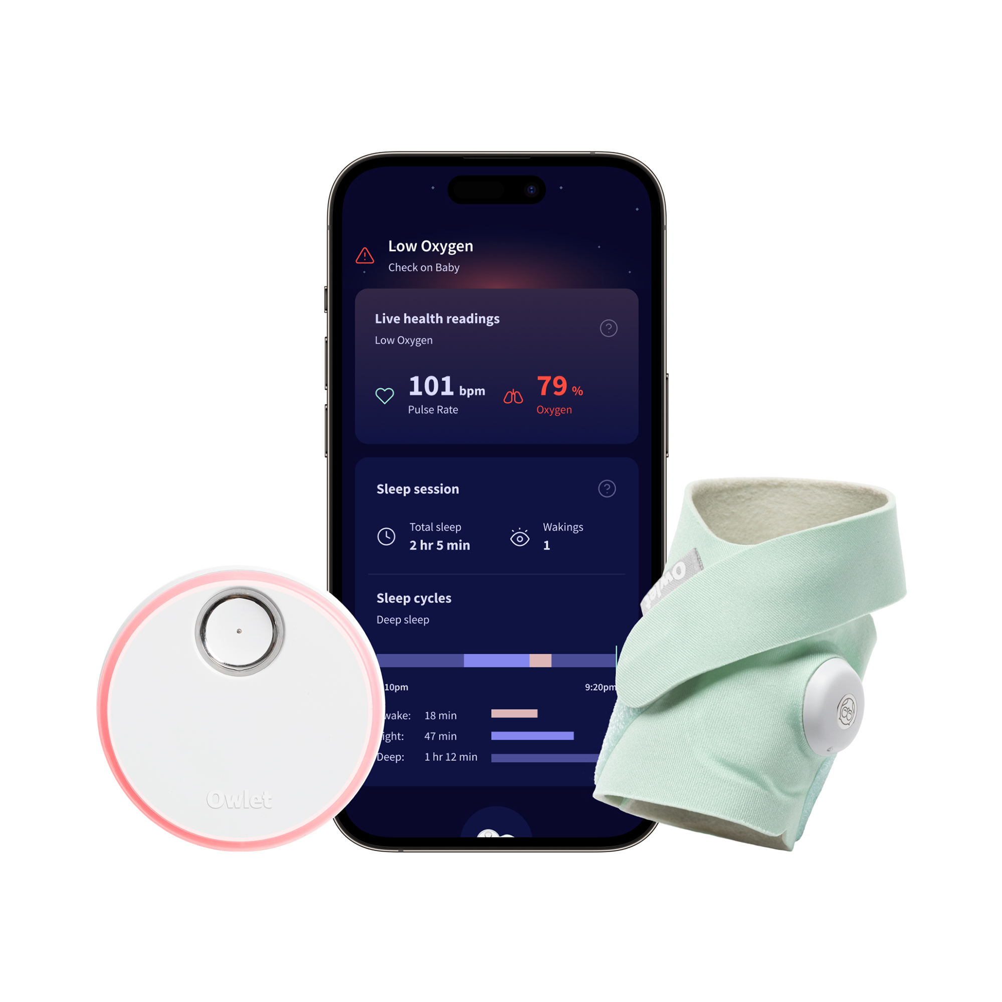 Video Babyphone, Owlet, Grün – Produktansicht