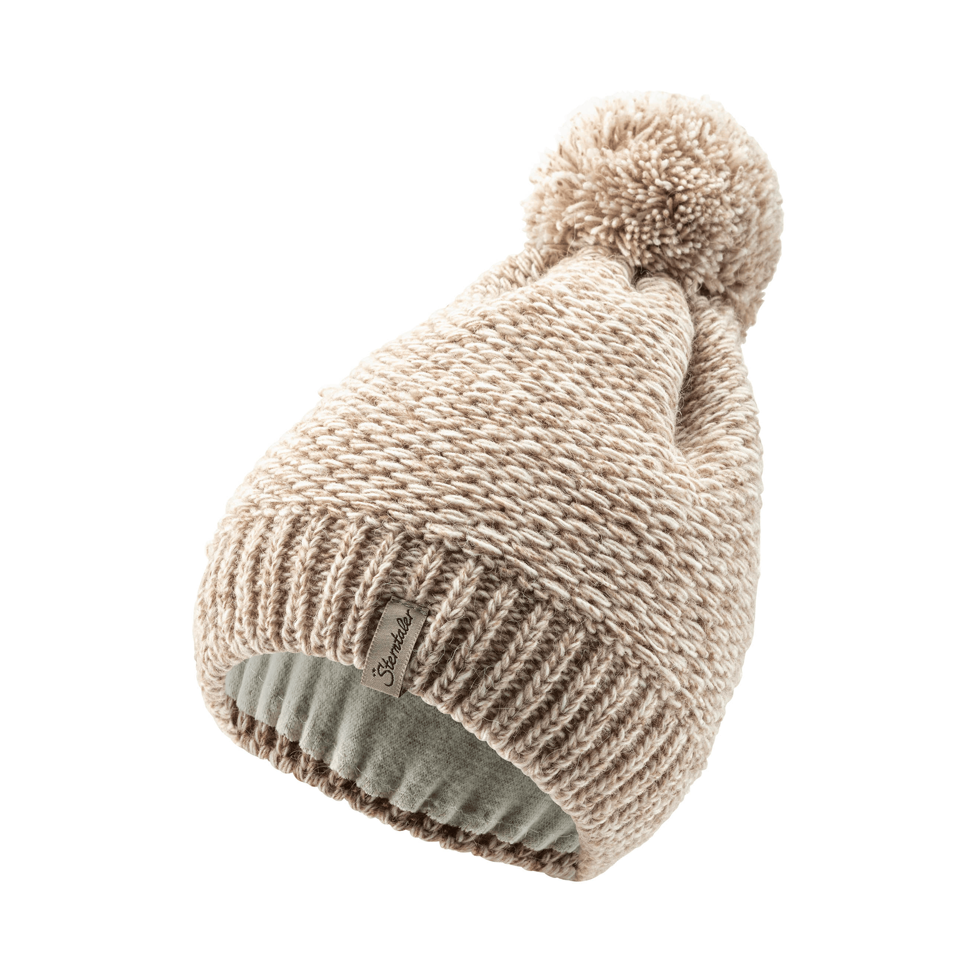 Strickmützen, Sterntaler, Beige – Besonderheit: Futter aus 97% Baumwolle