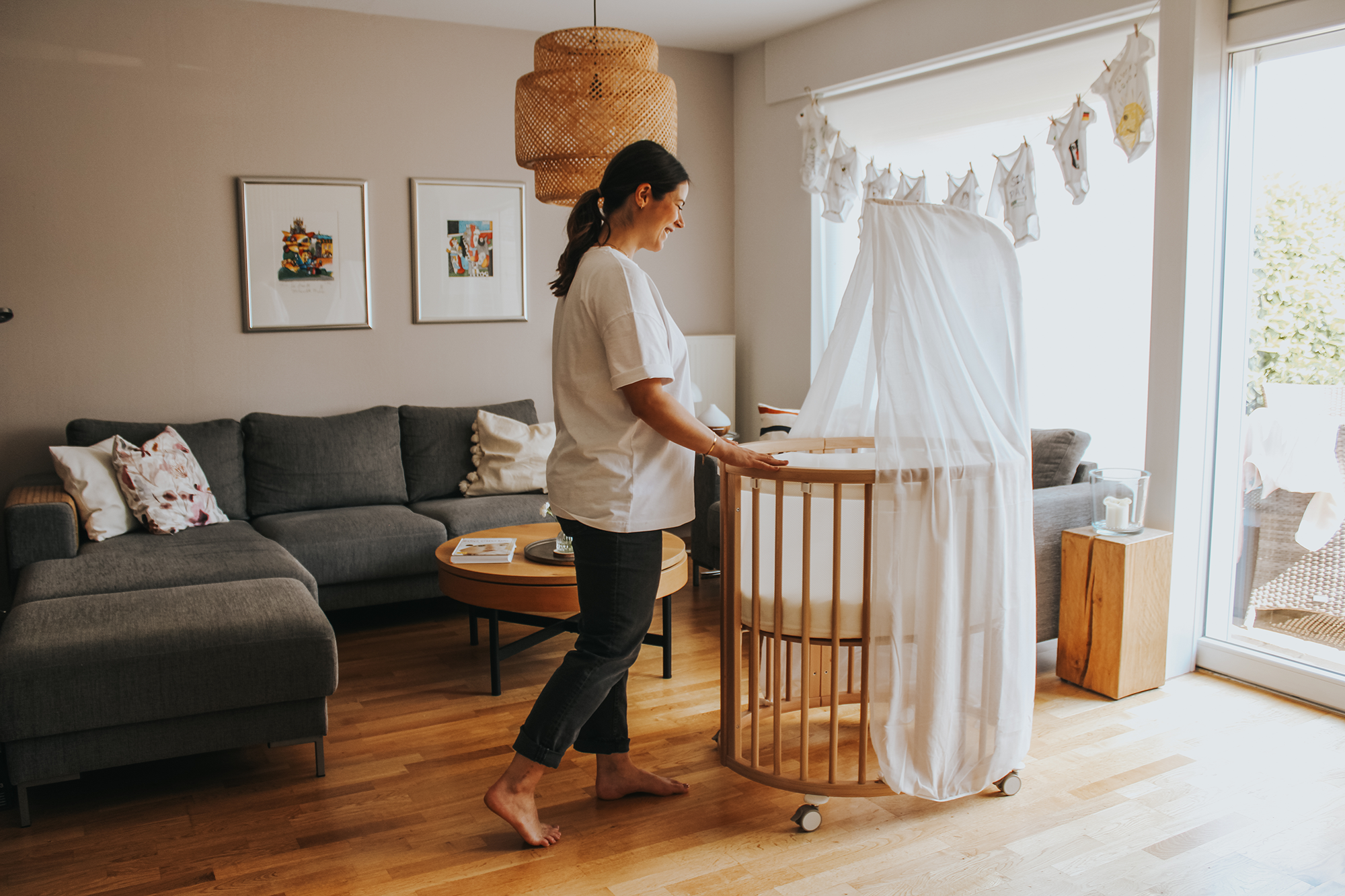 Gitterbetten, STOKKE, Beige – Produktansicht