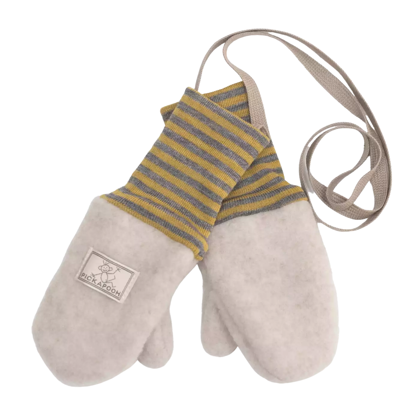 Handschuhe, PICKAPOOH, Beige – Besonderheit: aus weicher Wolle und Seide