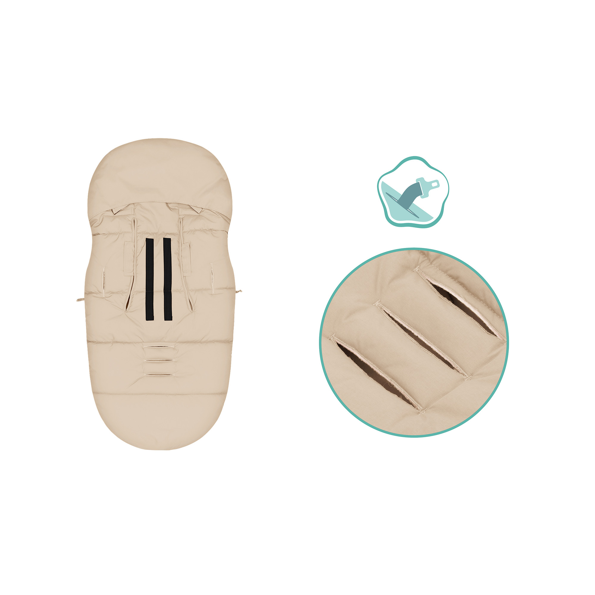 Fußsäcke, LITTLE ONE, Beige – Produktansicht