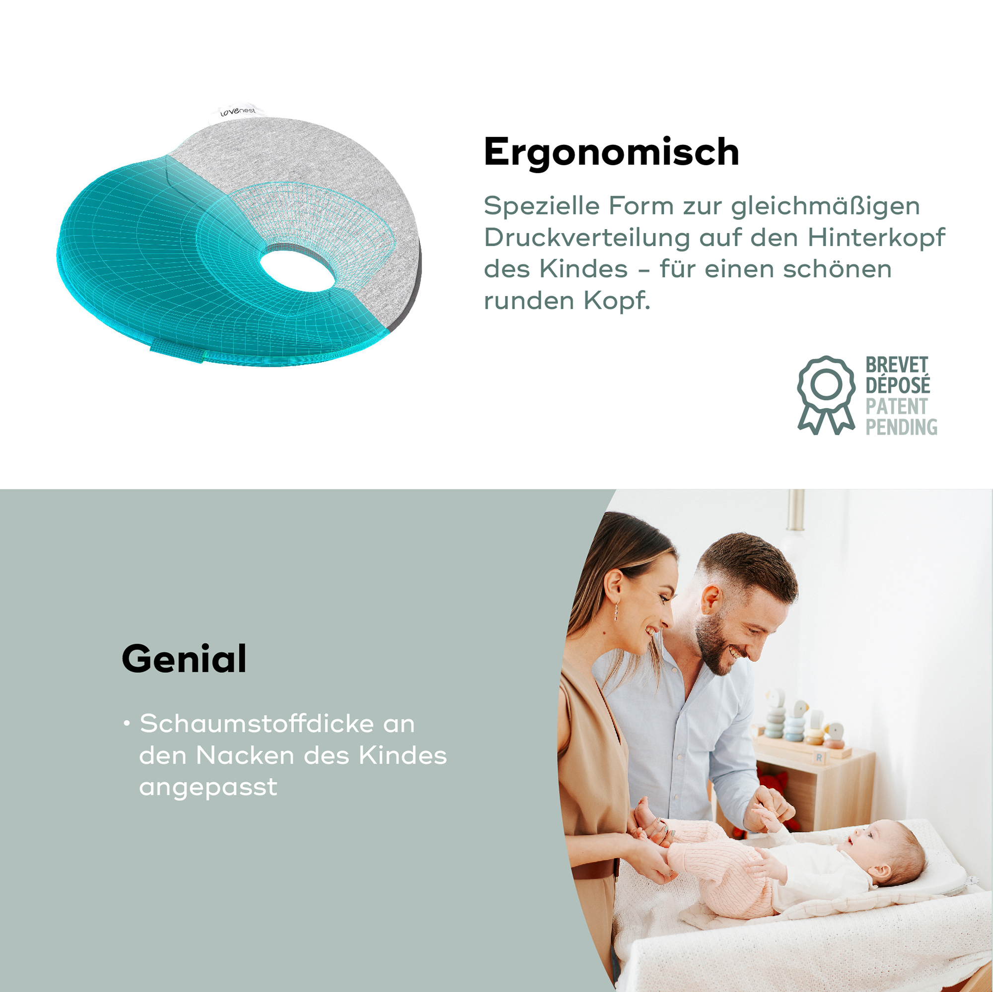 Komfortkissen, babymoov, Weiß – Produktansicht