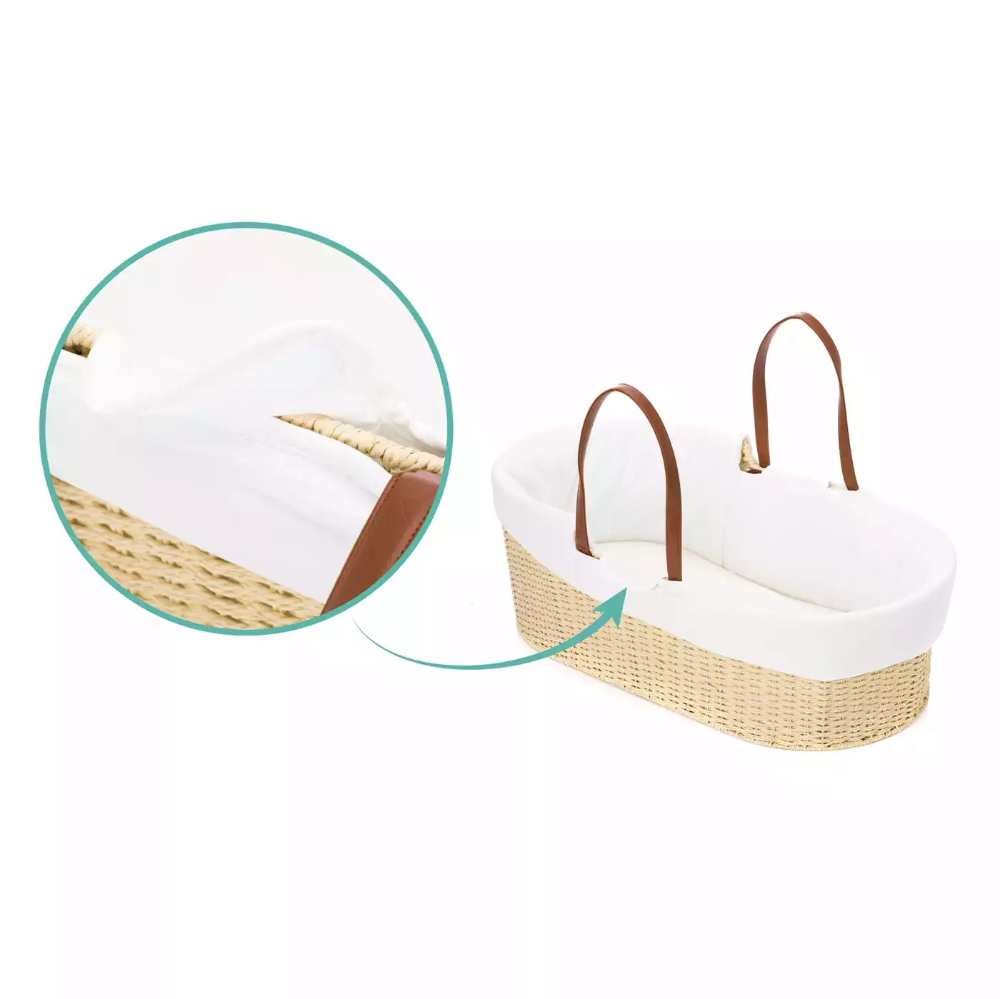 Moseskörbe, fillikid, Braun – Produktansicht