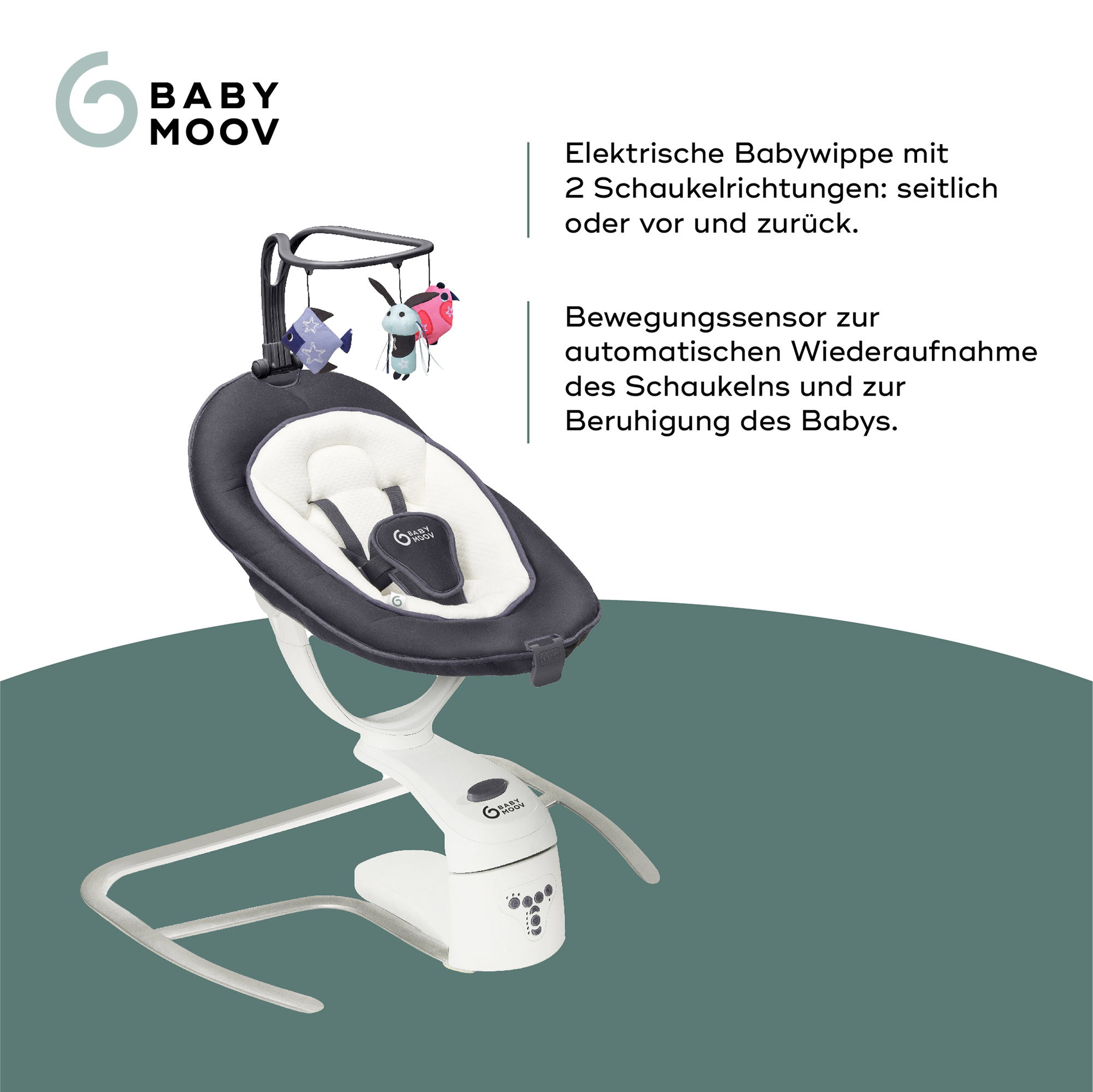 Wippen, babymoov, Grau – Produktansicht