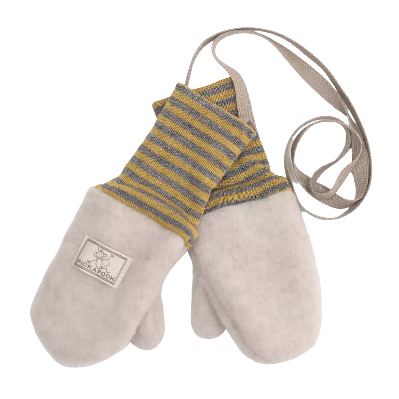 Handschuhe, PICKAPOOH, Beige – Besonderheit: aus weicher Wolle und Seide