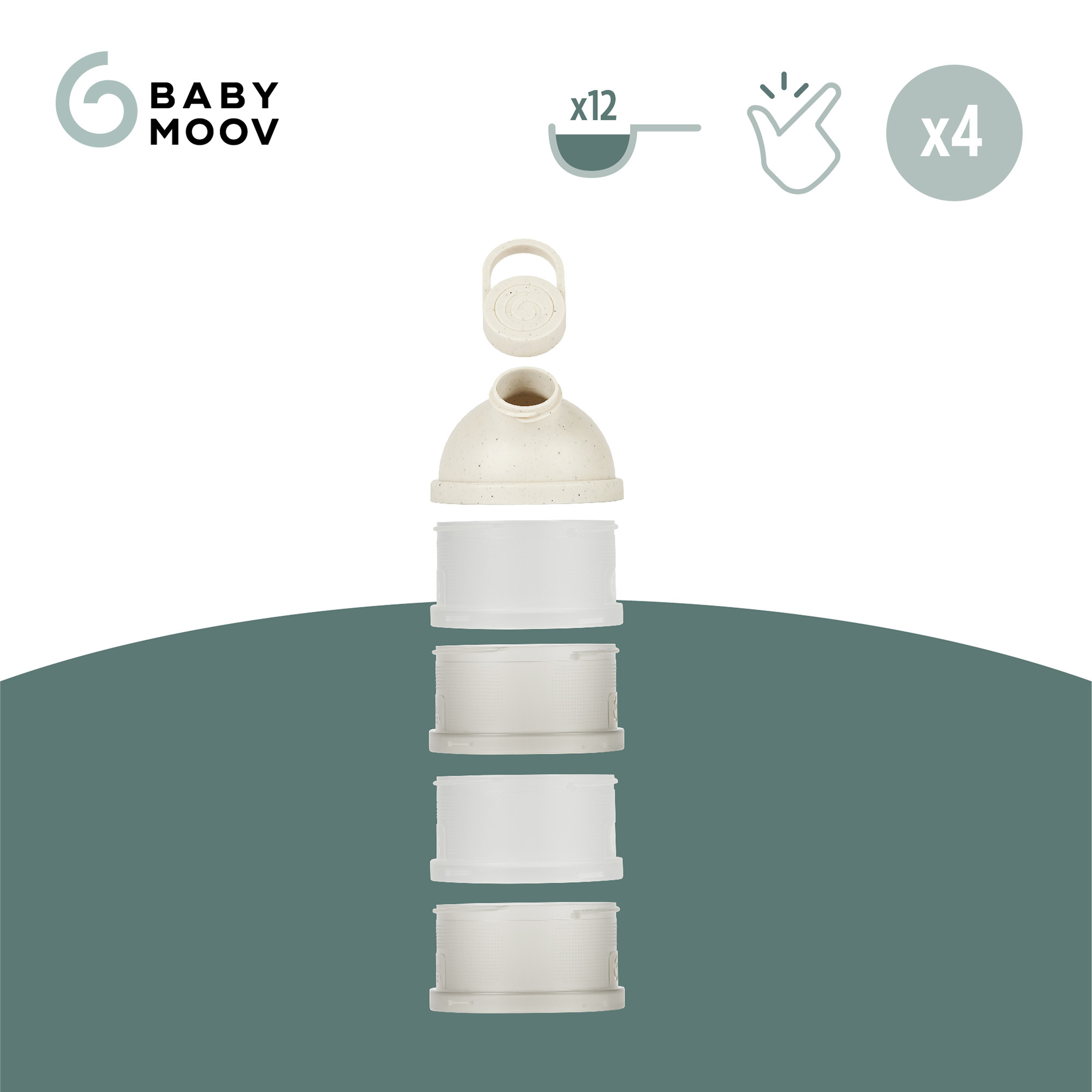 Milchpulver Portionierer, babymoov, Beige – Produktansicht
