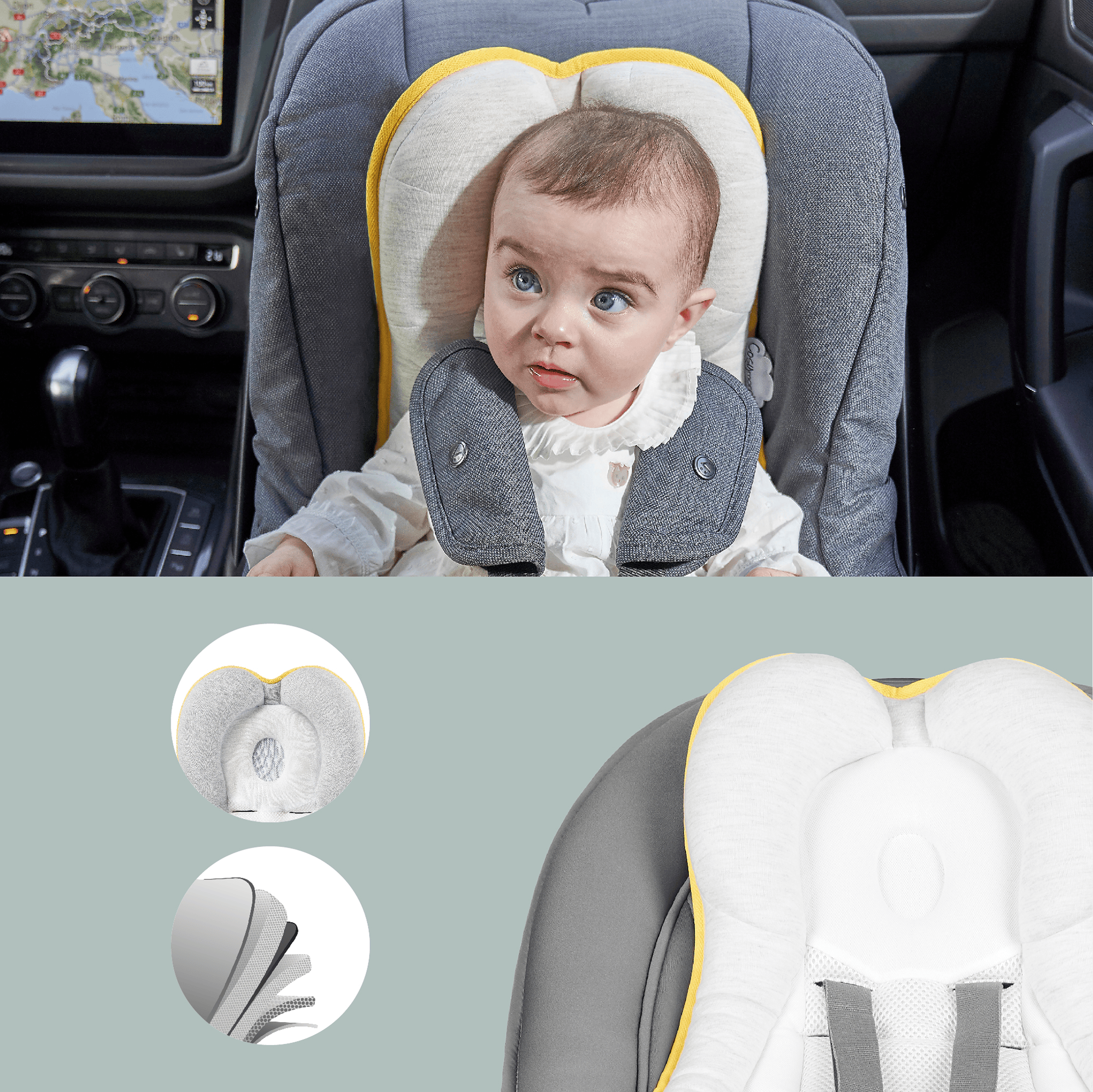 Komfortkissen, babymoov, Grau – Produktansicht