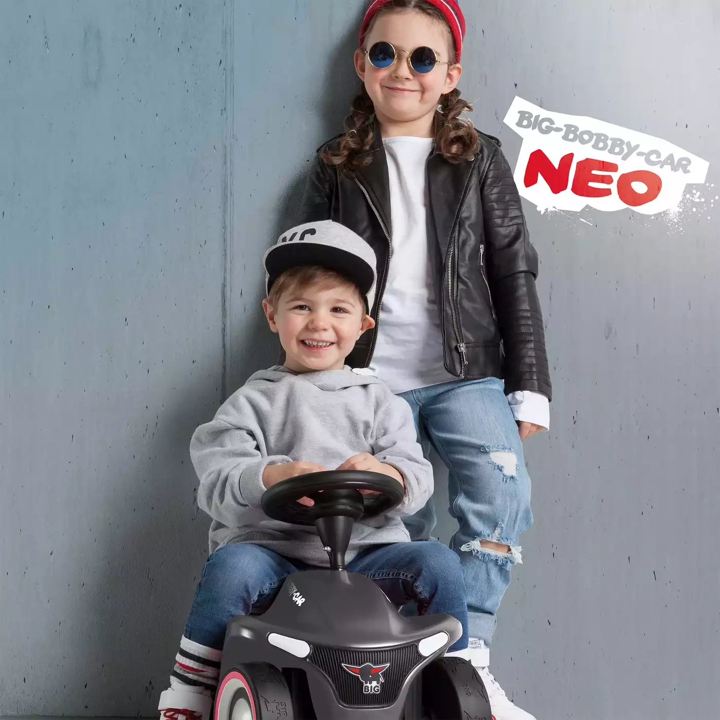 Bobby Car & Zubehör, BIG, Grau – Besonderheit: mit Flüsterrädern