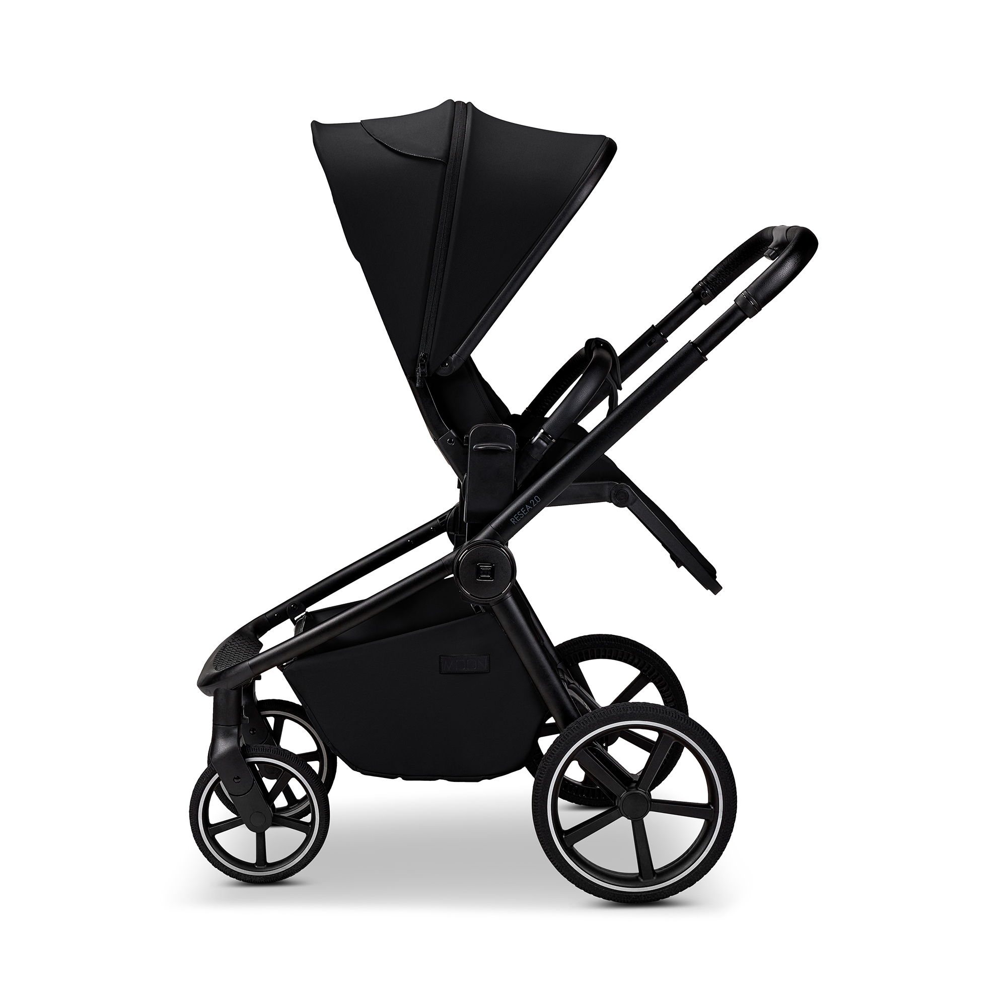 Kombi-Kinderwagen, MOON, Schwarz – Produktansicht