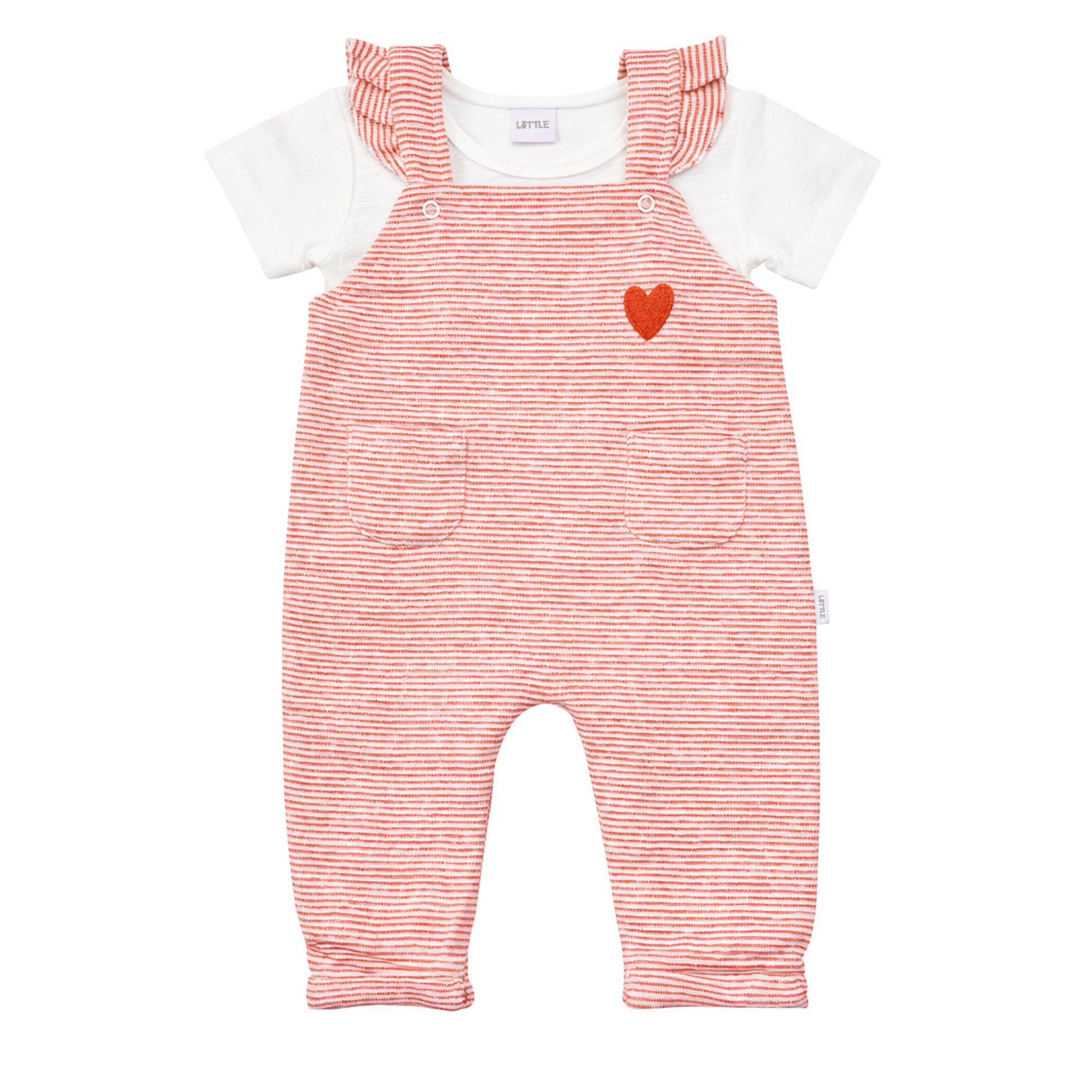 Latzhosen, LITTLE, Rot – Produktansicht