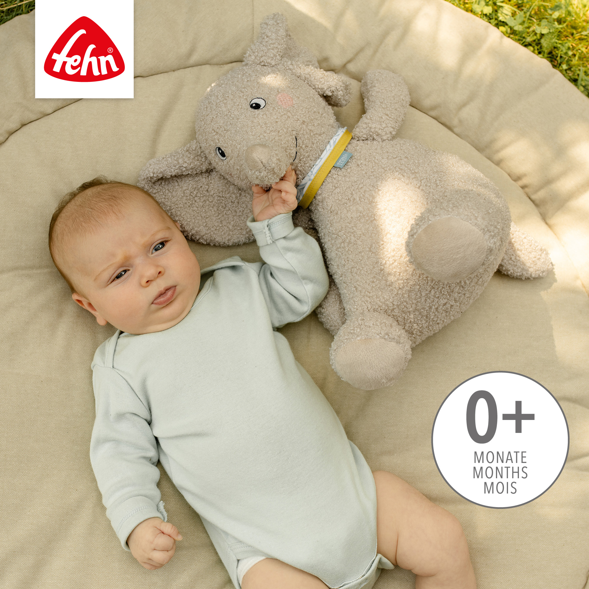 Kuscheltiere, fehn, Grau – Produktansicht