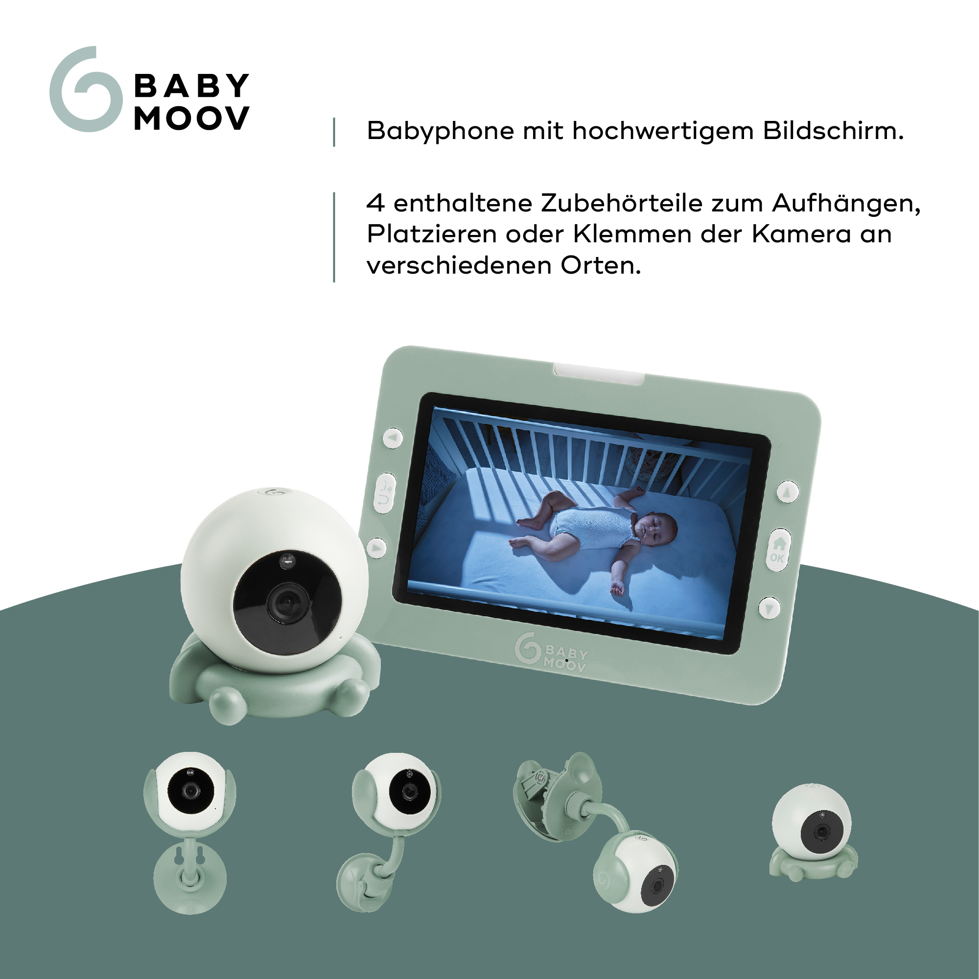 Video Babyphone, babymoov, Weiß – Produktansicht