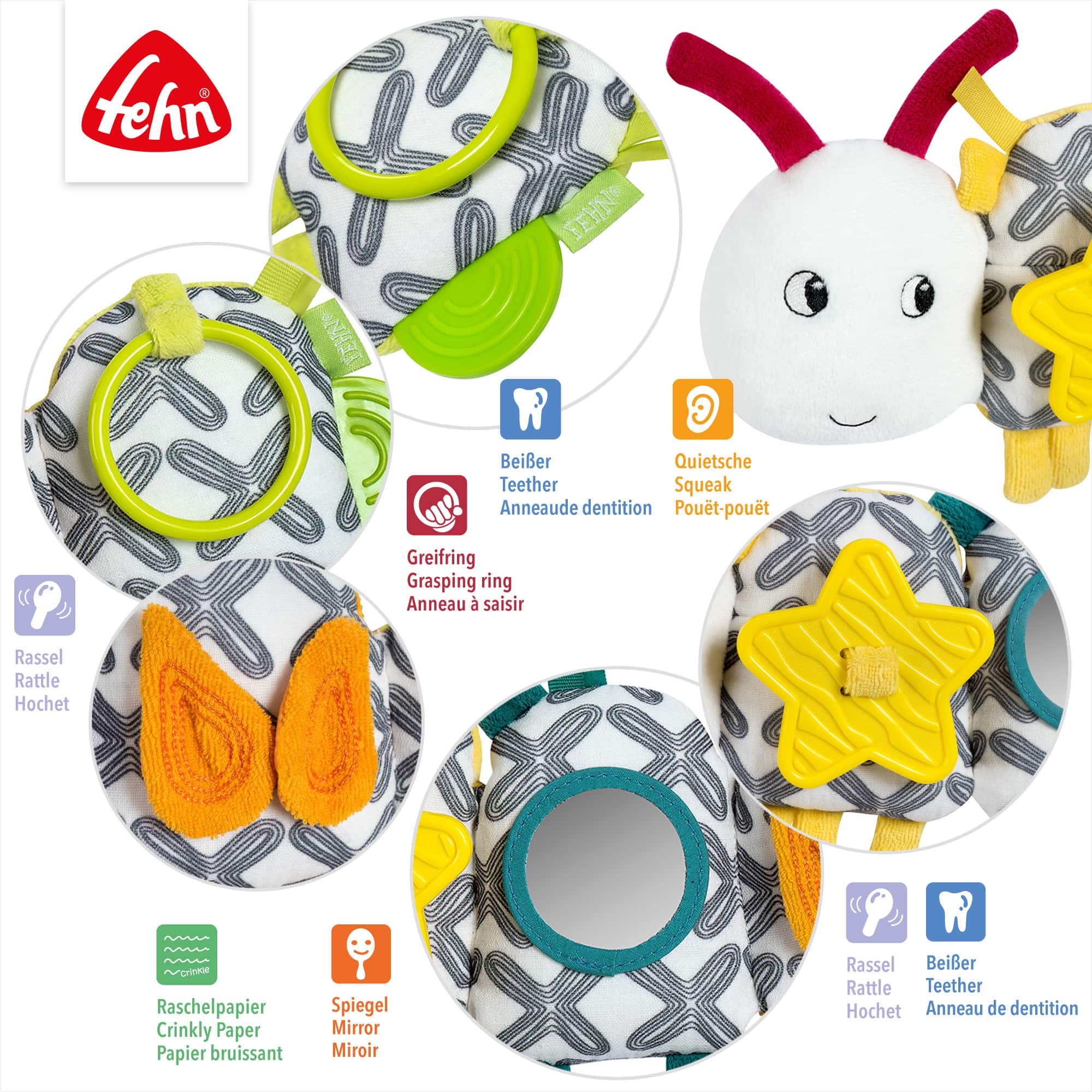 Kuscheltiere, fehn, Mehrfarbig – Produktansicht