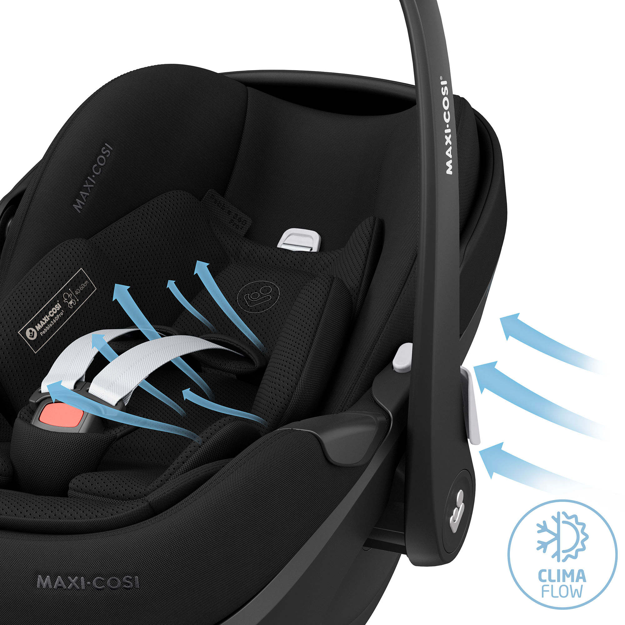 Babyschalen 0-13 kg, Gruppe 0+, MAXI-COSI Premium, Schwarz – Produktansicht